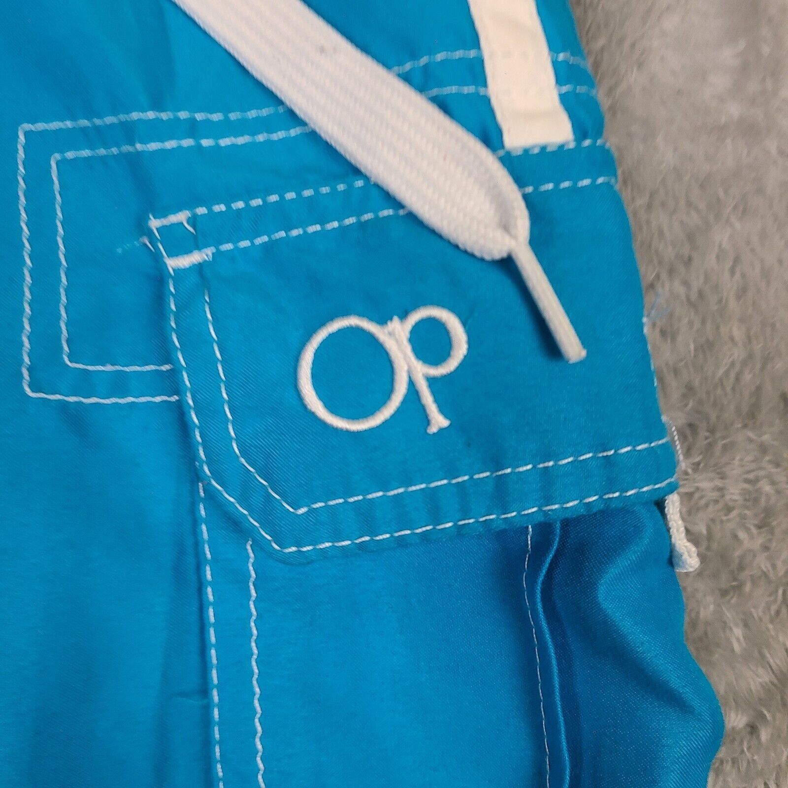 Ocean Pacific Ocean Pacific Mens Swim Trunks Blue Size L (36-38) Cargo Sty Size US 36 / EU 52 - 4 Thumbnail