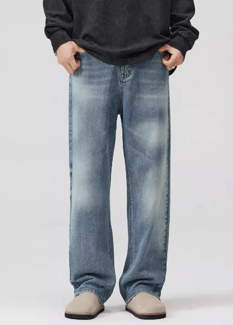 Japanese Brand × Jean Men's loose washed wide-leg oversize jeans Size US 32 / EU 48 - 5 Thumbnail