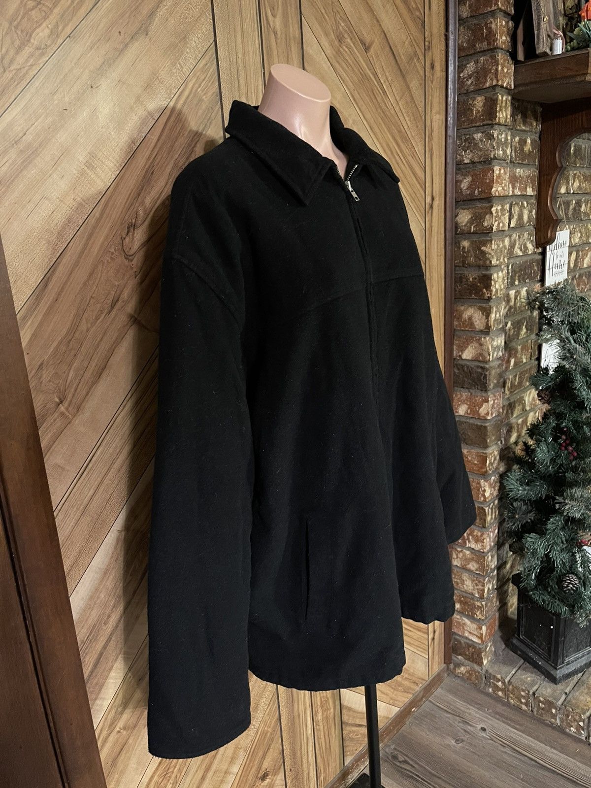 Old Navy Old Navy Black Wool Blend Double Breasted Classic Coat Size US XL / EU 56 / 4 - 3 Thumbnail
