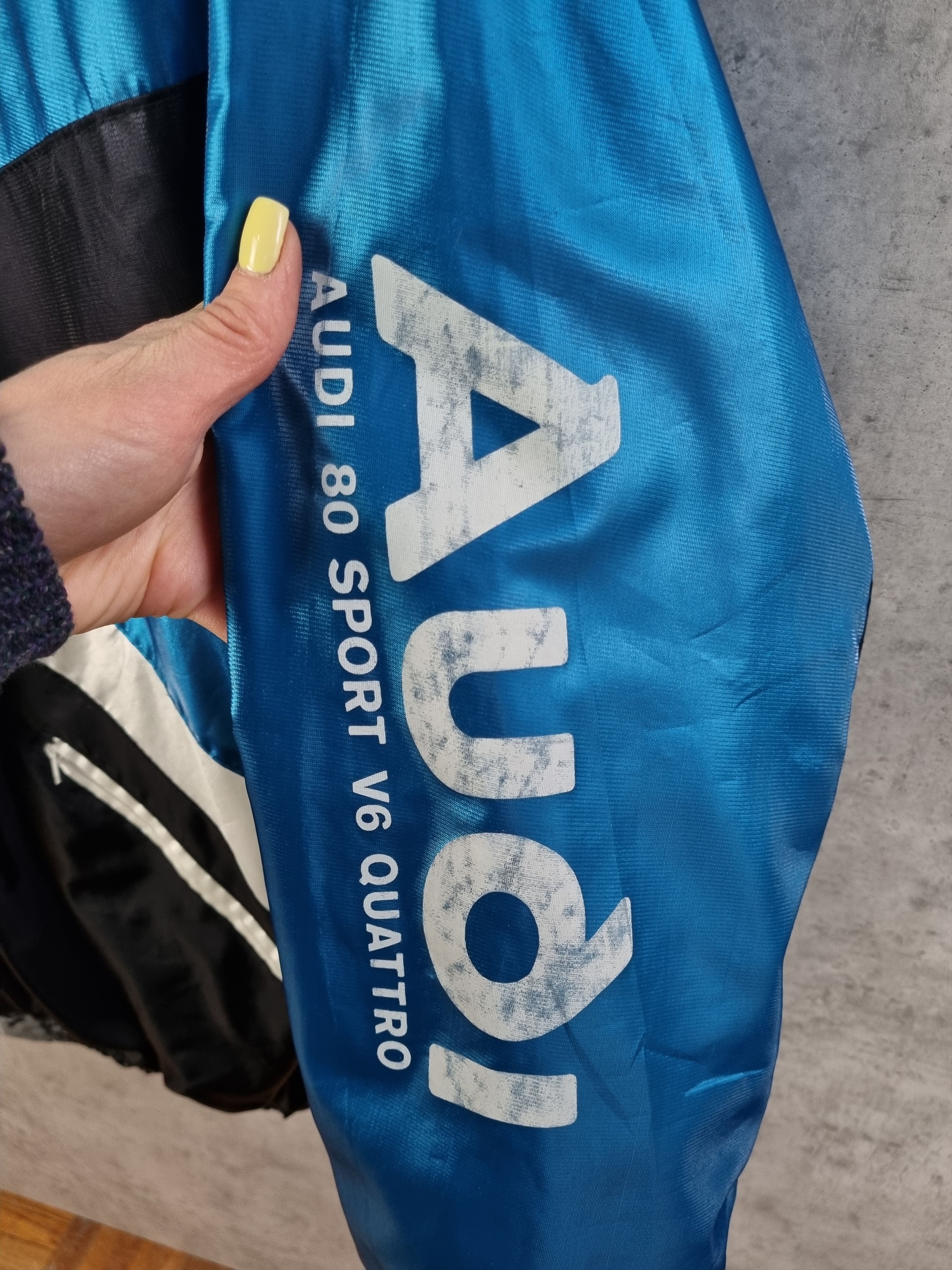 Audi × Vintage 80 Audi Sport V6 Quatro Nylon Vintage Moto Jacket Size US XXL / EU 58 / 5 - 11 Thumbnail