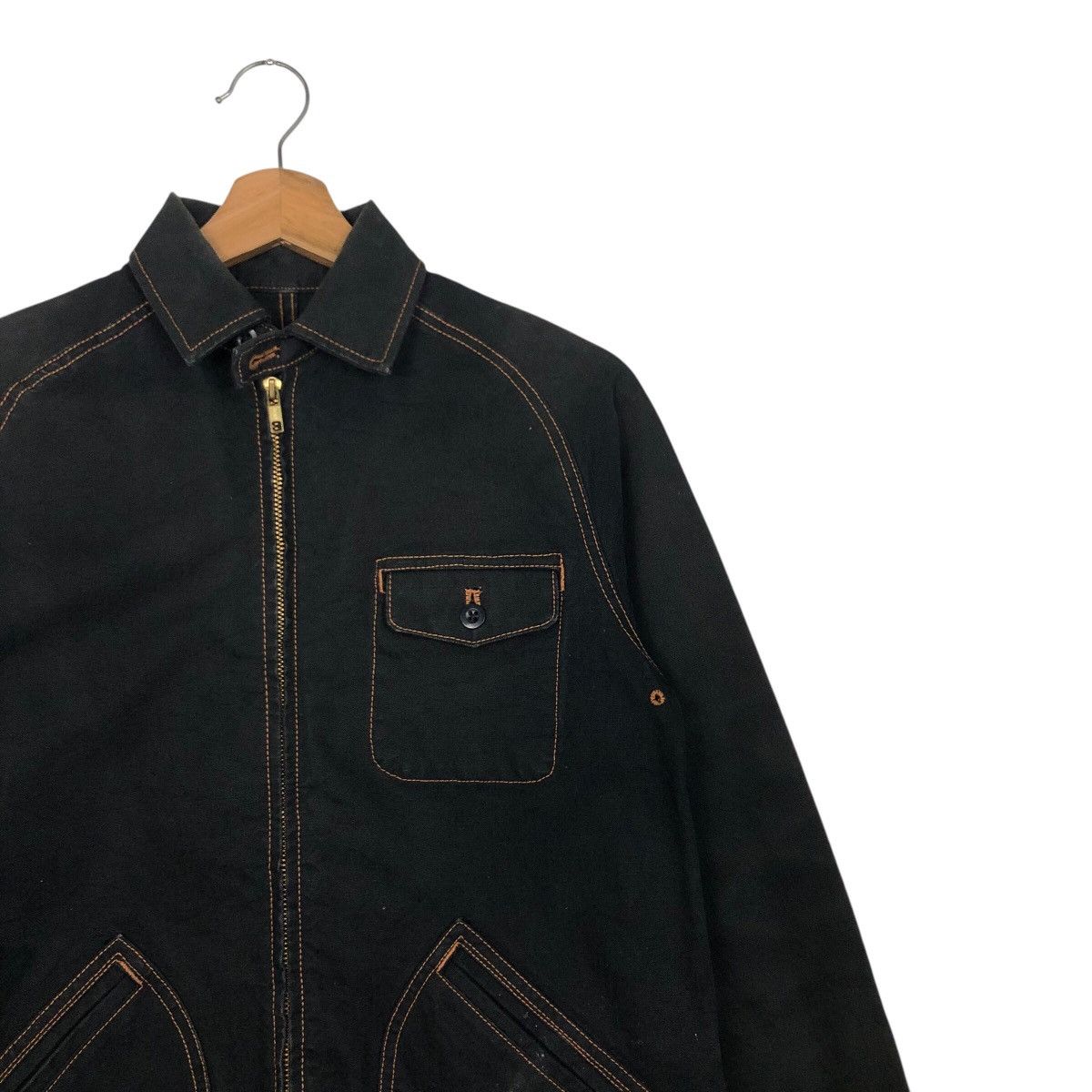 Japanese Brand United Arrows Pink Label Black Zip Workwear Jacket Size US S / EU 44-46 / 1 - 7 Thumbnail
