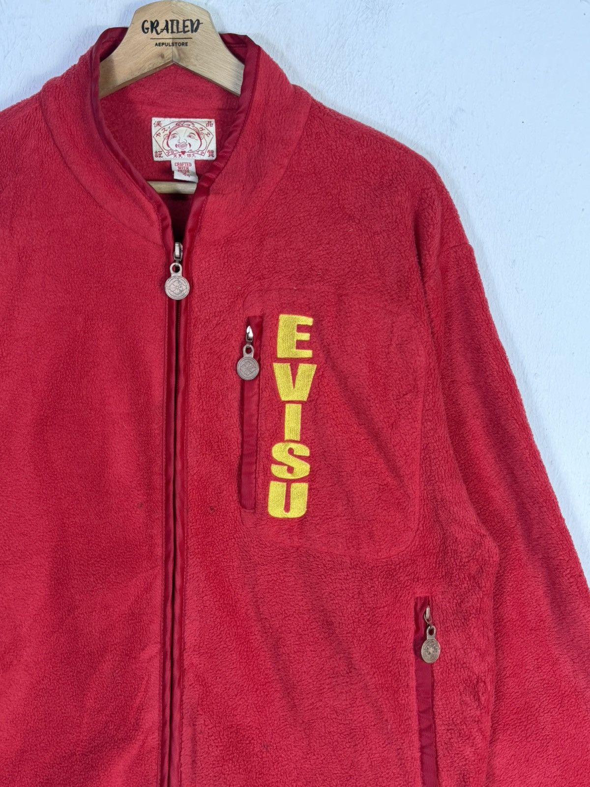 Evisu Vintage Evisu Boa Fleece Jacket Size US L / EU 52-54 / 3 - 5 Thumbnail