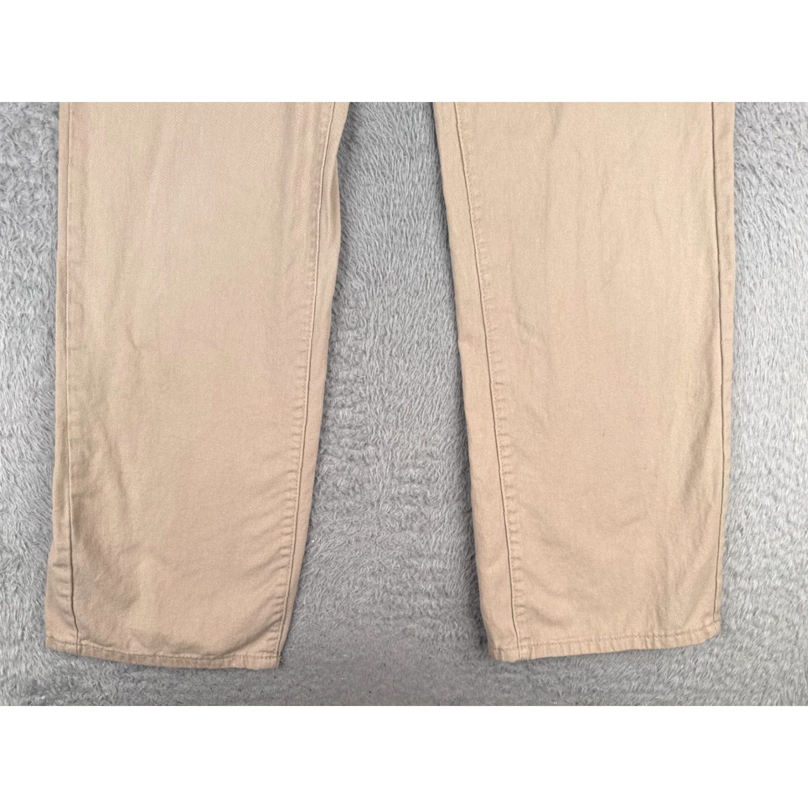 Shein Shein Jeans Women 6 Beige Denim Wide-Leg High Rise Cotton Blend 26x29 Zip Button 5-Pocket Distressed Western Casual Mens Womens Girls Size 28" / US 6 / IT 42 - 2 Thumbnail
