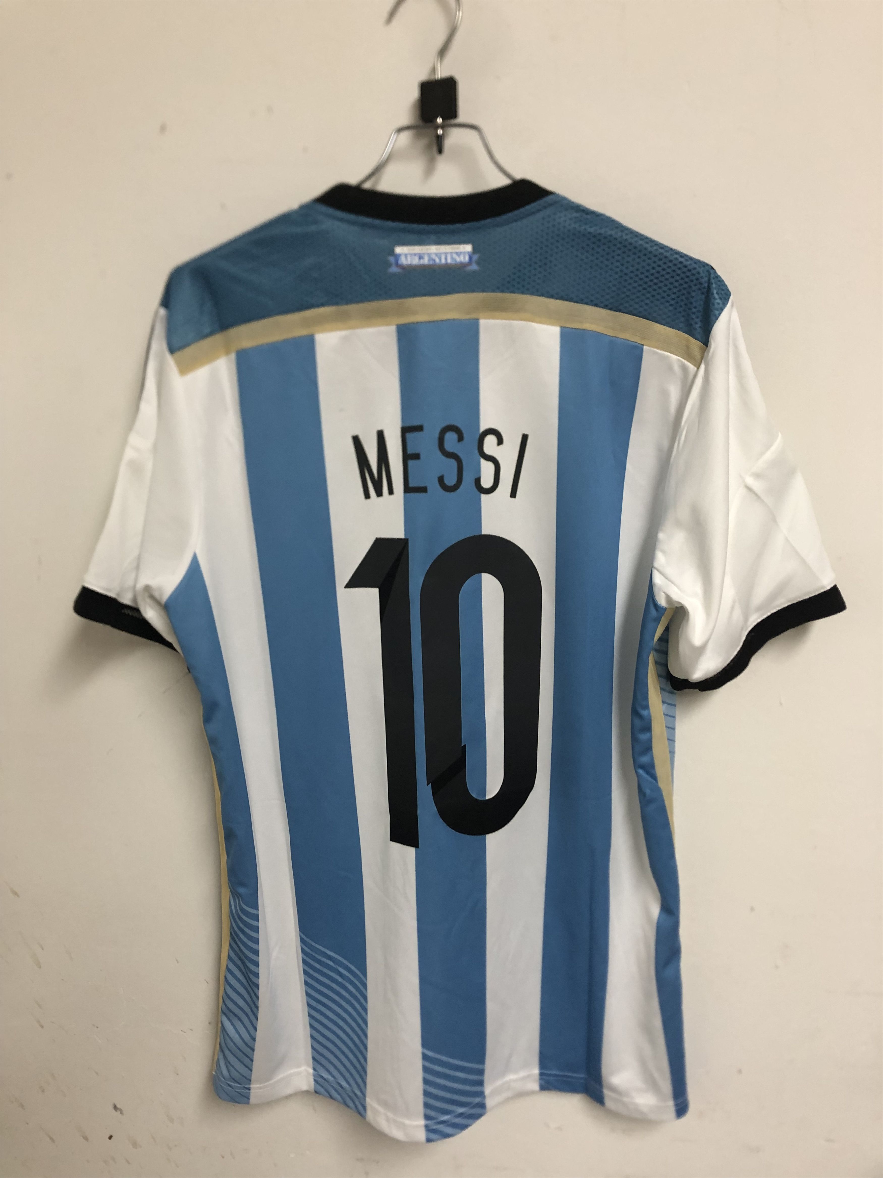 Vintage 2014 World Cup Argentina Messi Home Jersey Size US L / EU 52-54 / 3 - 2 Thumbnail