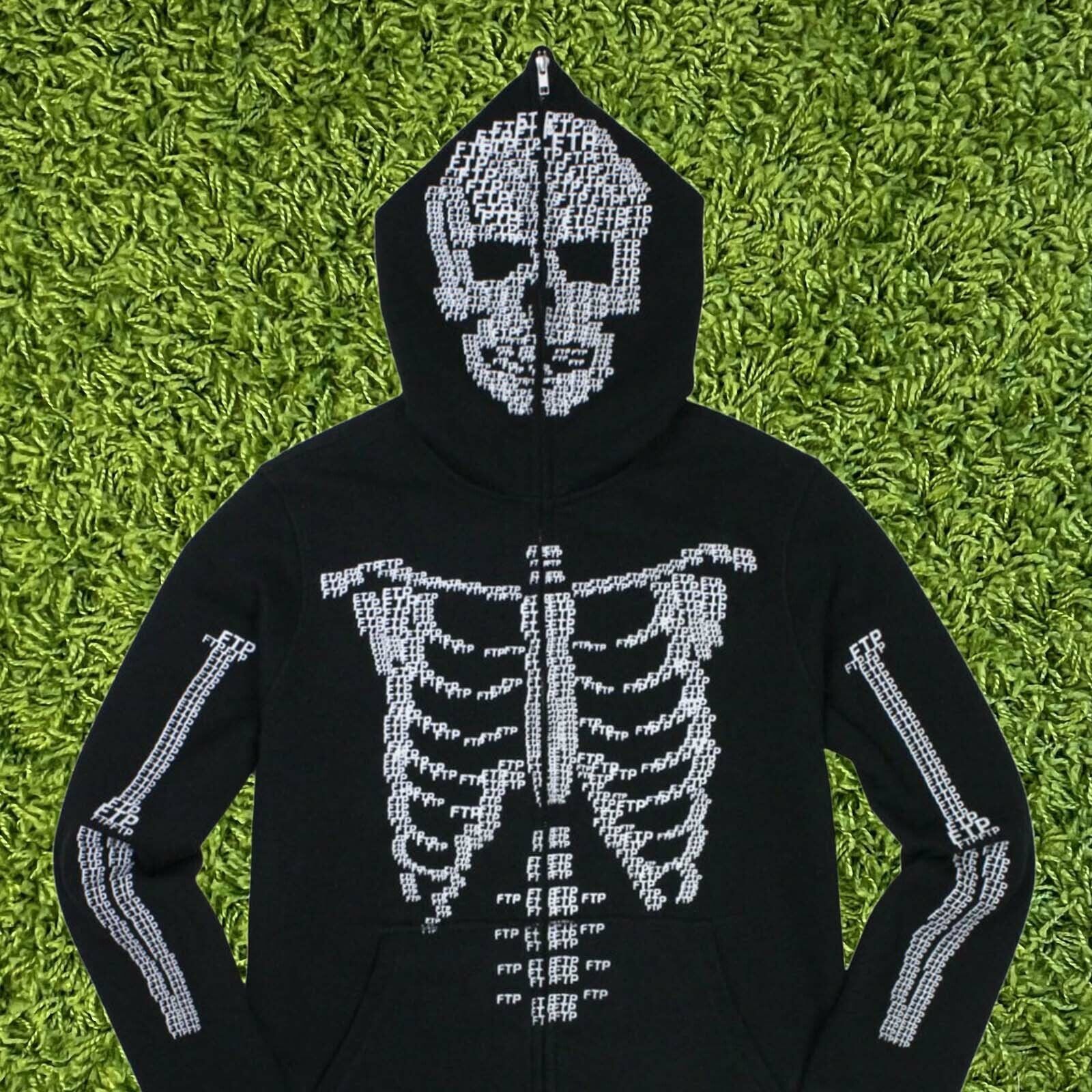Fuck The Population FTP Skeleton Full Zip Hoodie Black (2021) Size XXL Size US XXL / EU 58 / 5 - 3 Thumbnail