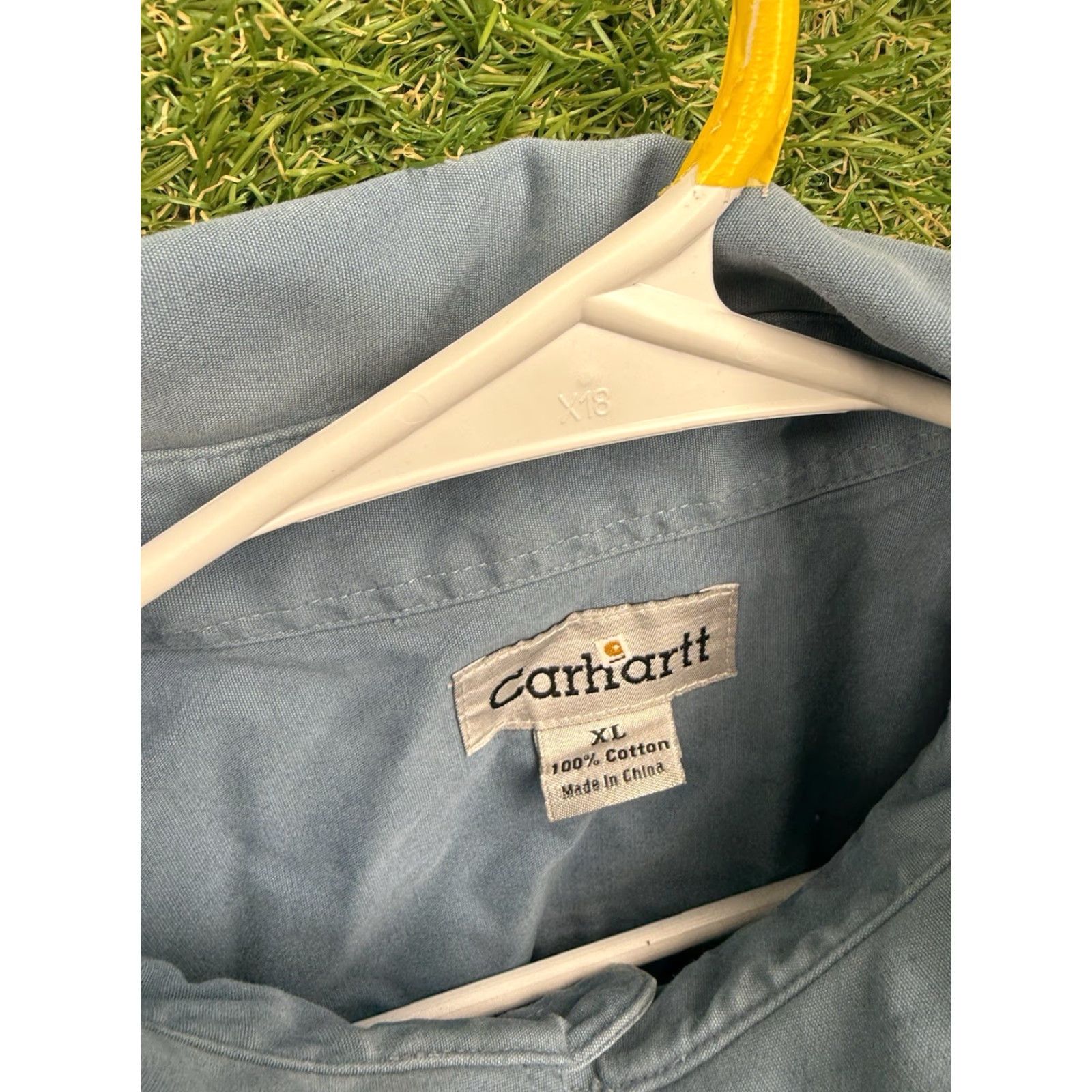 Carhartt Carhartt Button-Up Shirt Mens XL Blue Short Sleeve Workwear Pockets Vintage: No Size US XL / EU 56 / 4 - 7 Thumbnail