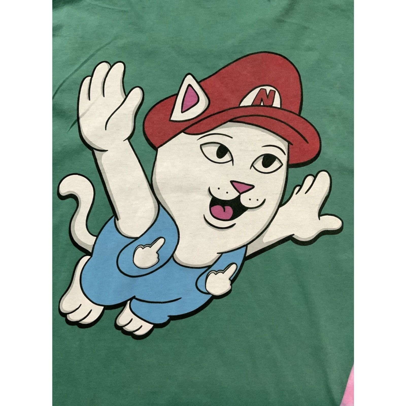RIPNDIP RIPNDIP Lord Nermal Cat Super Mario Tie Dye Long Sleeve T-Shirt M Multicolor Mens Shirt Size US M / EU 48-50 / 2 - 6 Thumbnail