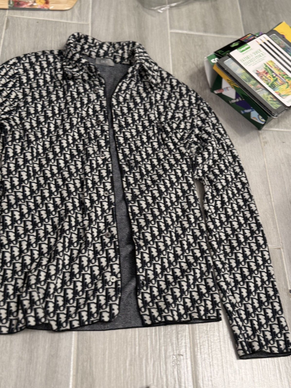 Dior Dior Oblique Jacquard Cotton Knit Shirt Size US XS / EU 42 / 0 - 9 Thumbnail