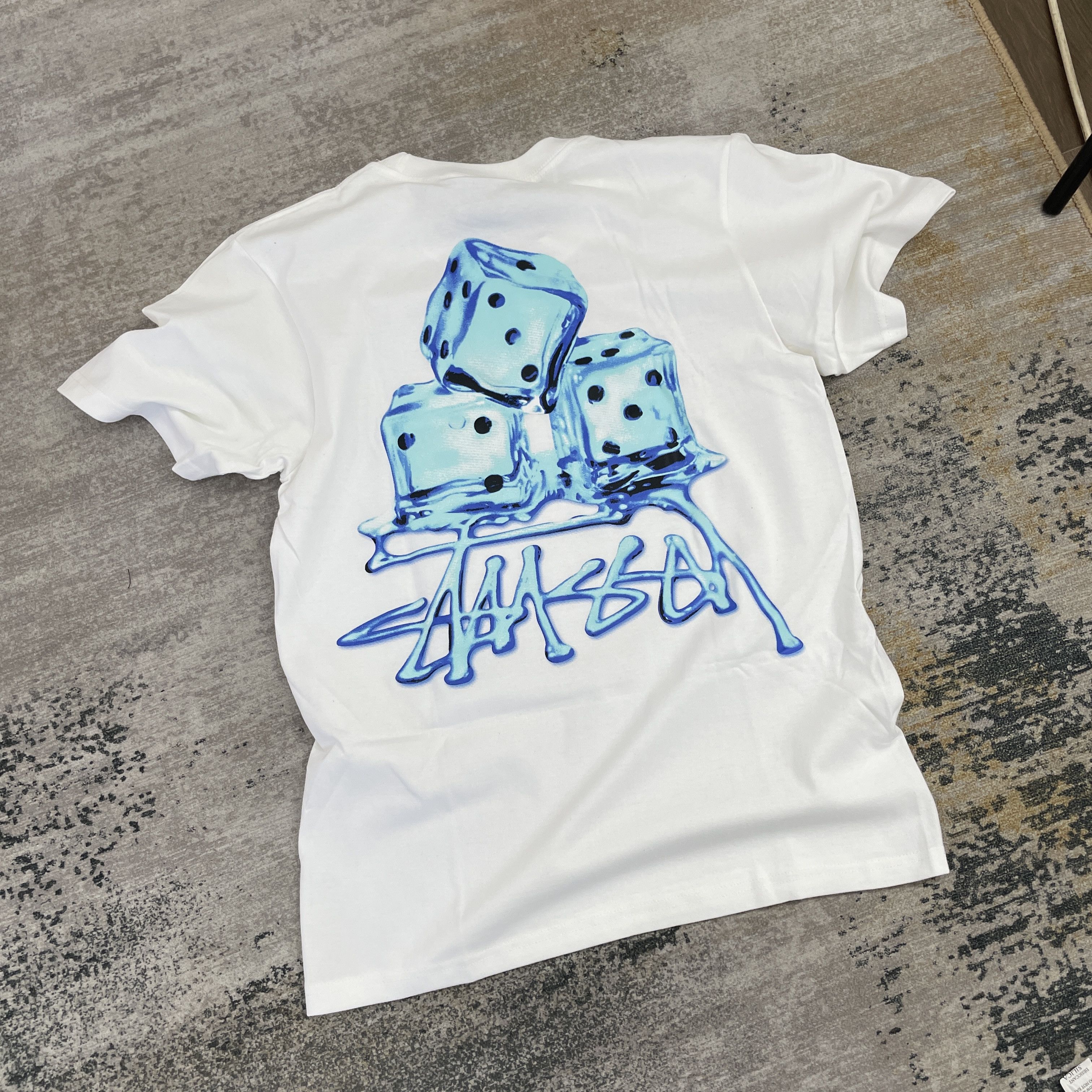 Stussy Stussy Dice Melted Tee White S Size US S / EU 44-46 / 1 - 5 Thumbnail