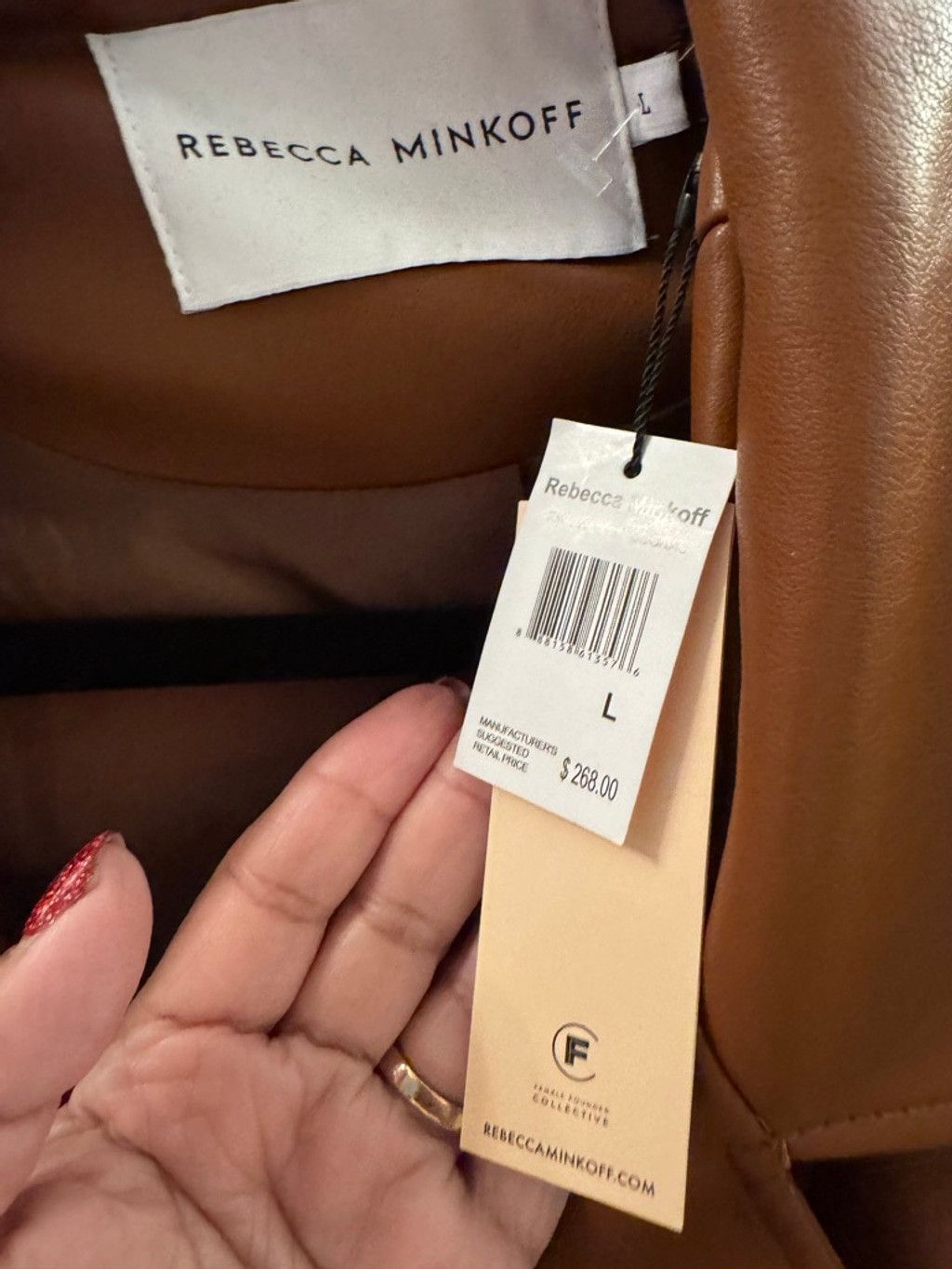 Rebecca Minkoff Rebecca Minkoff Faux Leather Moto Jacket NWT Size L / US 10 / IT 46 - 4 Thumbnail