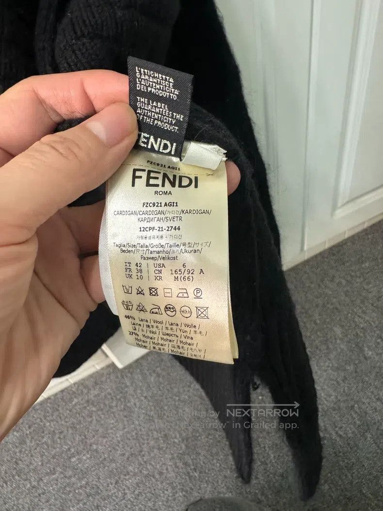 Fendi Fendi Black open-front sweater jacket Size S / US 4 / IT 40 - 3 Thumbnail