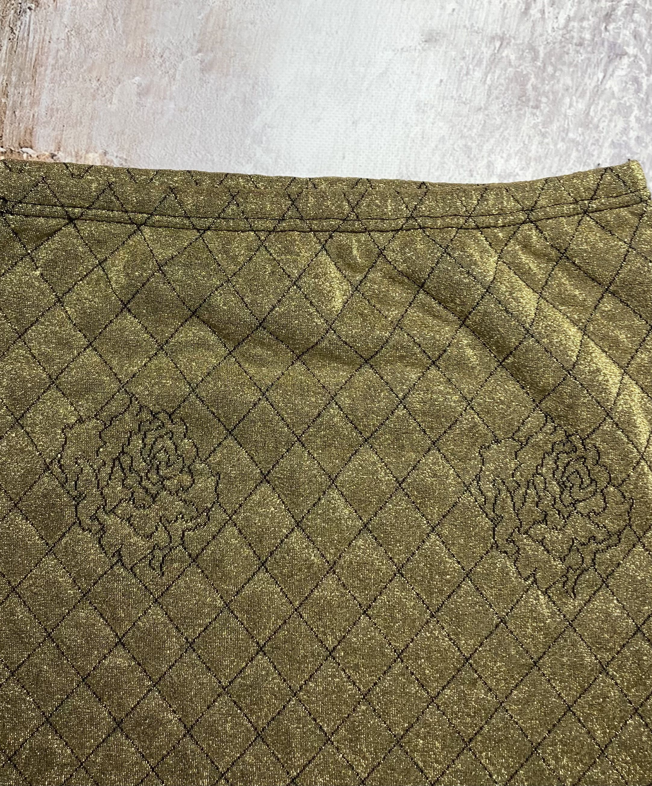 Vintage Vintage Gold Skirt Women’s Size 42 Size 28" / US 6 / IT 42 - 4 Thumbnail