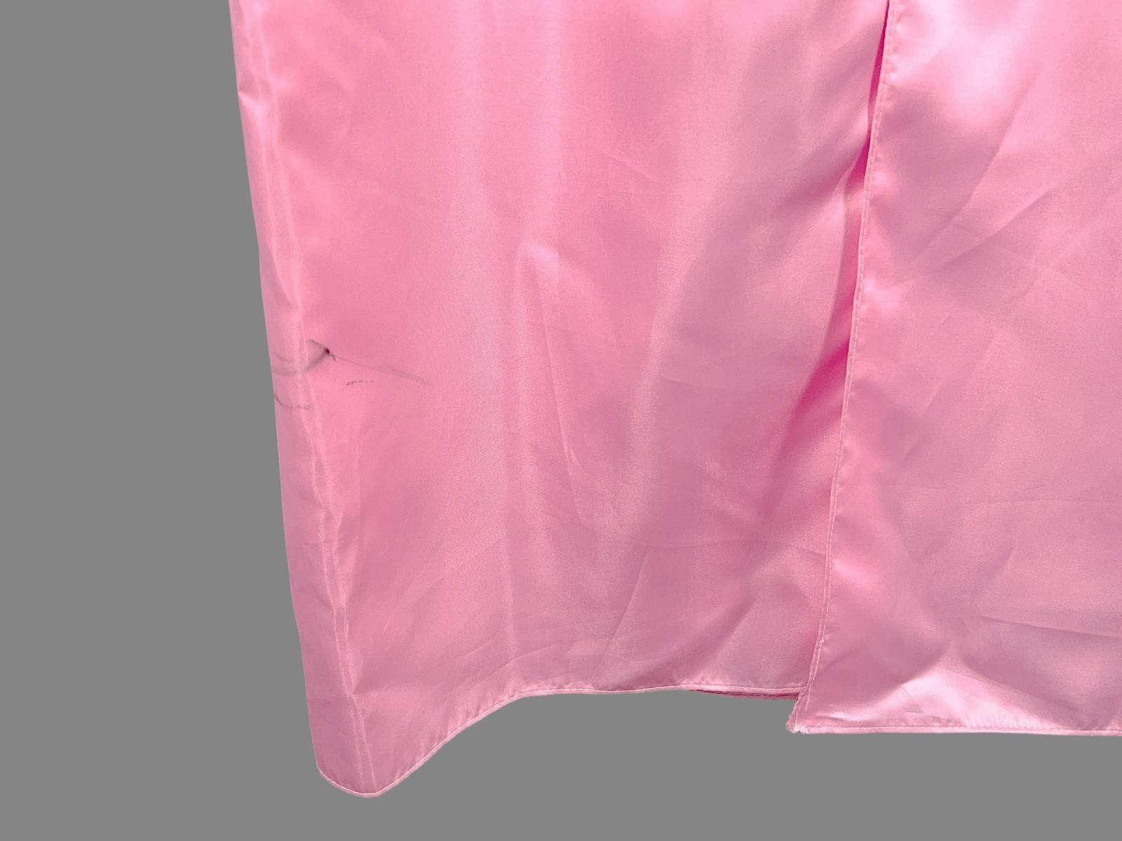 Designer 80s Pink Peplum Satin Prom Dress Barbiecore Size M / US 6-8 / IT 42-44 - 3 Thumbnail