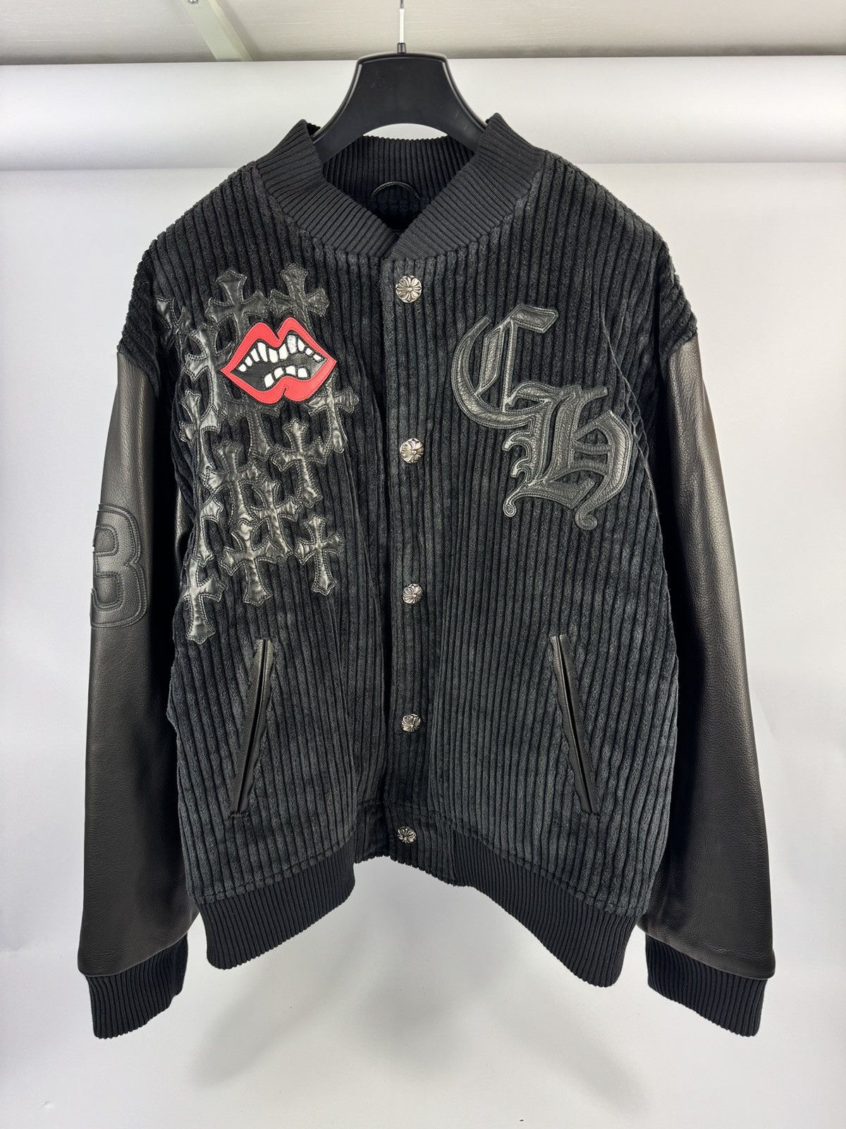 + MATTY BOY FLOODED CROSS LIPS JACKET WITH SILVER BUTTONS