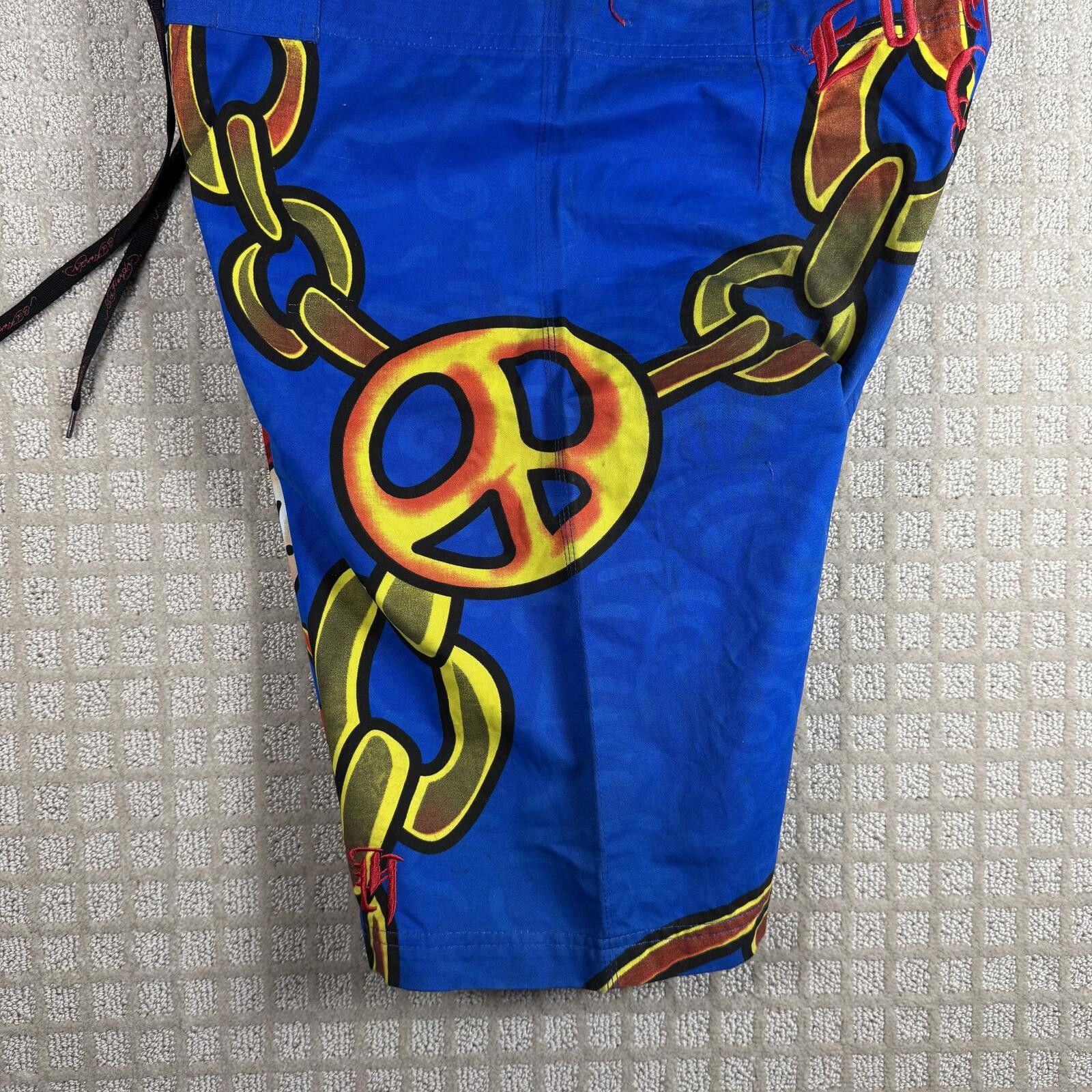 Ed Hardy Y2K Ed Hardy Bulldog Chain Board Shorts XL Size US 36 / EU 52 - 4 Thumbnail