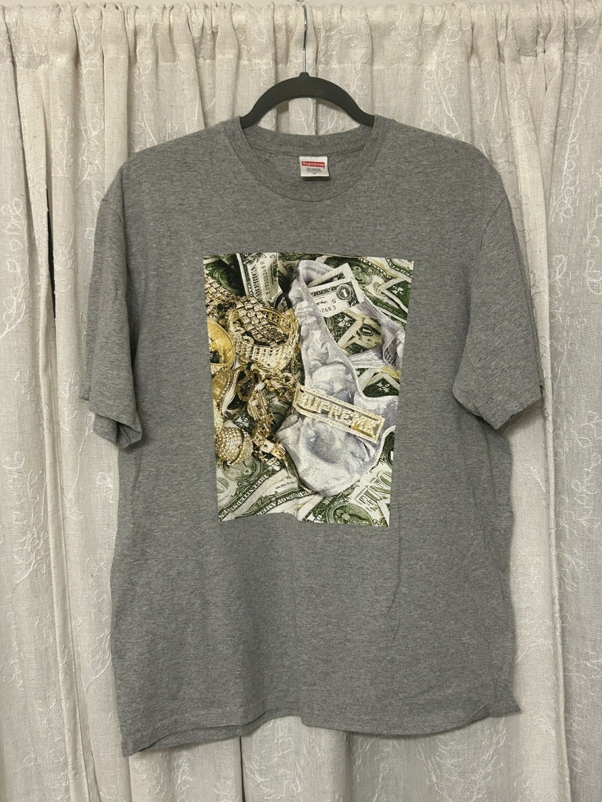 Supreme Supreme SS20 Bling Tee Heather Grey Size US M / EU 48-50 / 2 - 1 Thumbnail