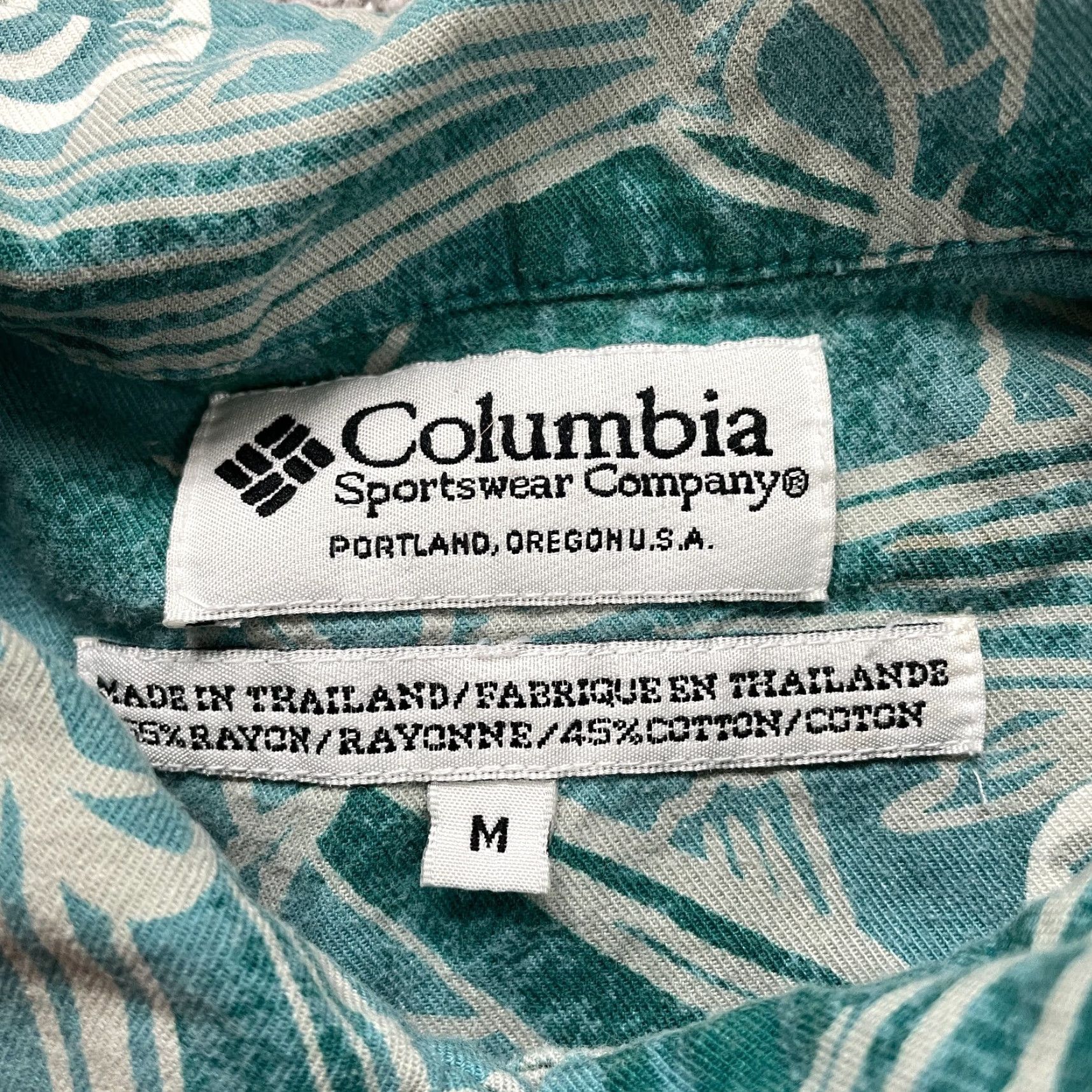 Vintage Columbia Shirt Mens Regular Button-Up Short Sleeve Green Cotton Fishing Logo 44in Chest M Adult Mens Size US M / EU 48-50 / 2 - 5 Thumbnail