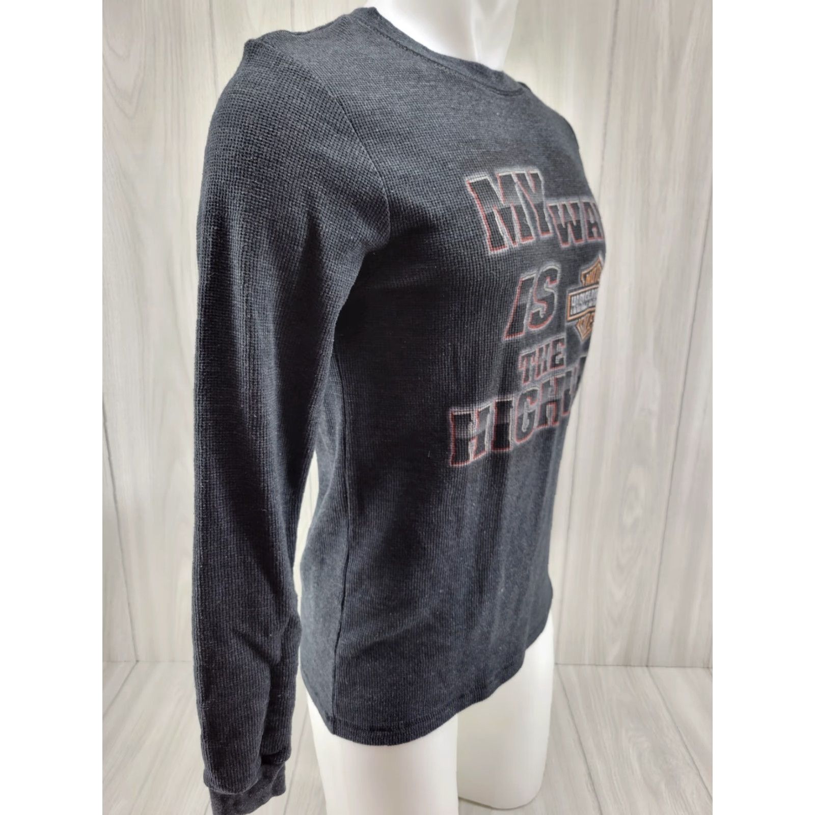 Harley Davidson Harley-Davidson T-Shirt Men Long Sleeve Pullover California Thermal Gray M Regular Camo Logo Graphic Size US M / EU 48-50 / 2 - 6 Thumbnail