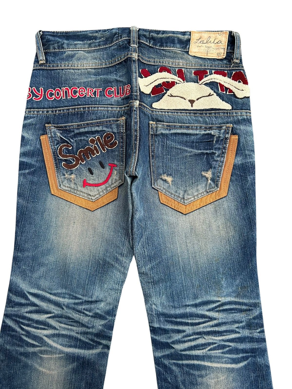 Kapital YOSHITOMO NARA LOLITA Exotic Vintage Distressed Denim Jeans Size US 34 / EU 50 - 1 Thumbnail