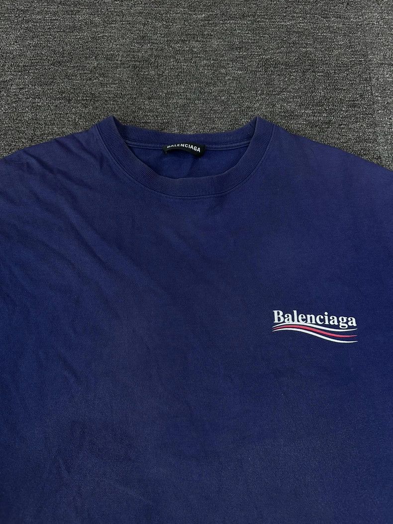 Balenciaga Balenciaga Blue coke printing to make old short sleeves Size US XS / EU 42 / 0 - 3 Thumbnail