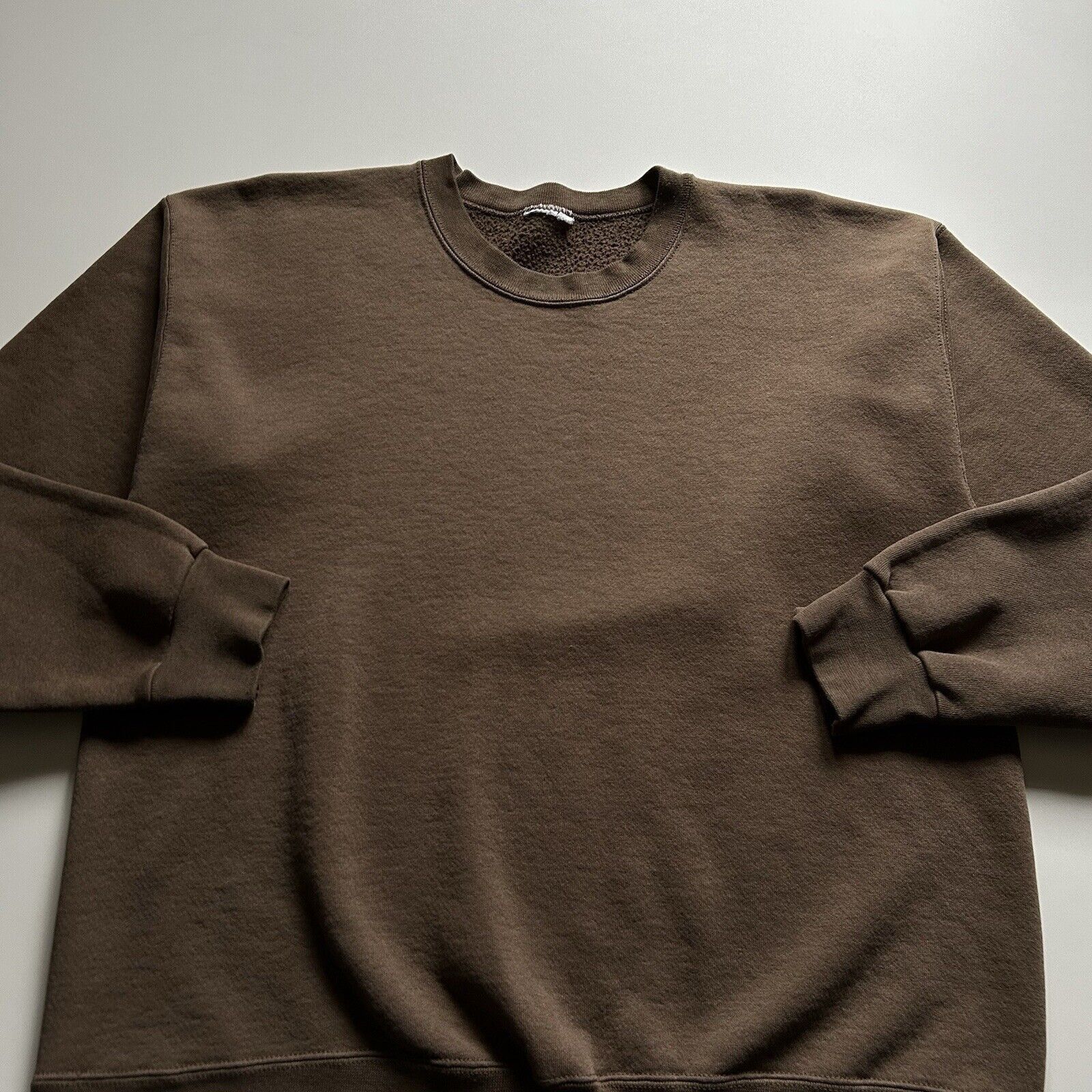 Vintage Vintage Sun Faded Brown Blank Basic Crewneck Sweatshirt XL Size US XL / EU 56 / 4 - 2 Thumbnail