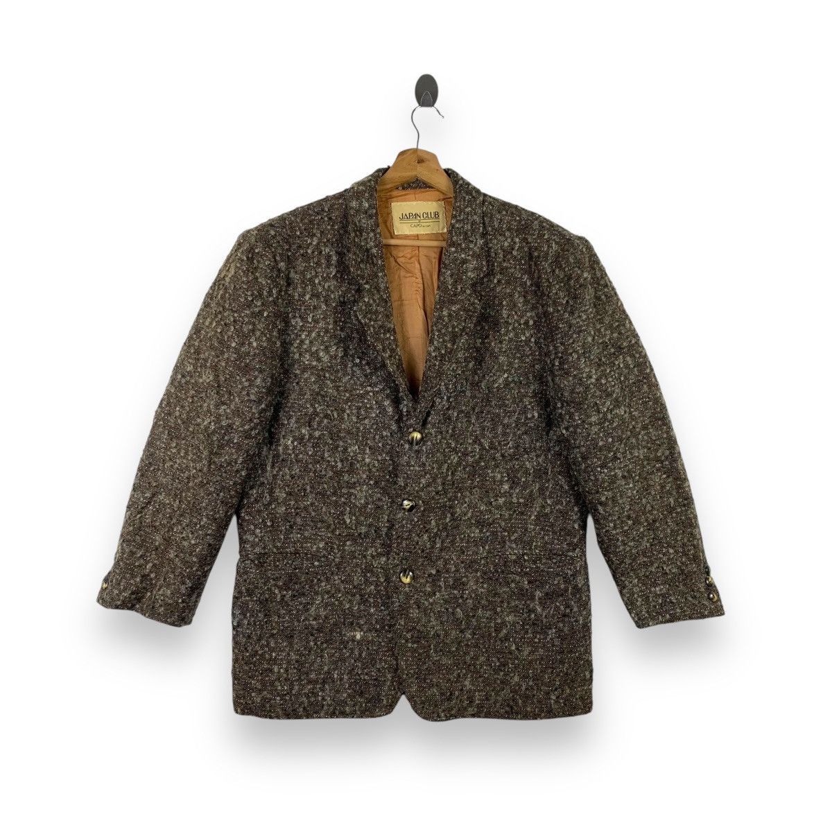 Vintage Vintage JAPAN CLUB By Capo Dei Capi Wool Tweed Blazer Coat Size M / US 6-8 / IT 42-44 - 1 Thumbnail