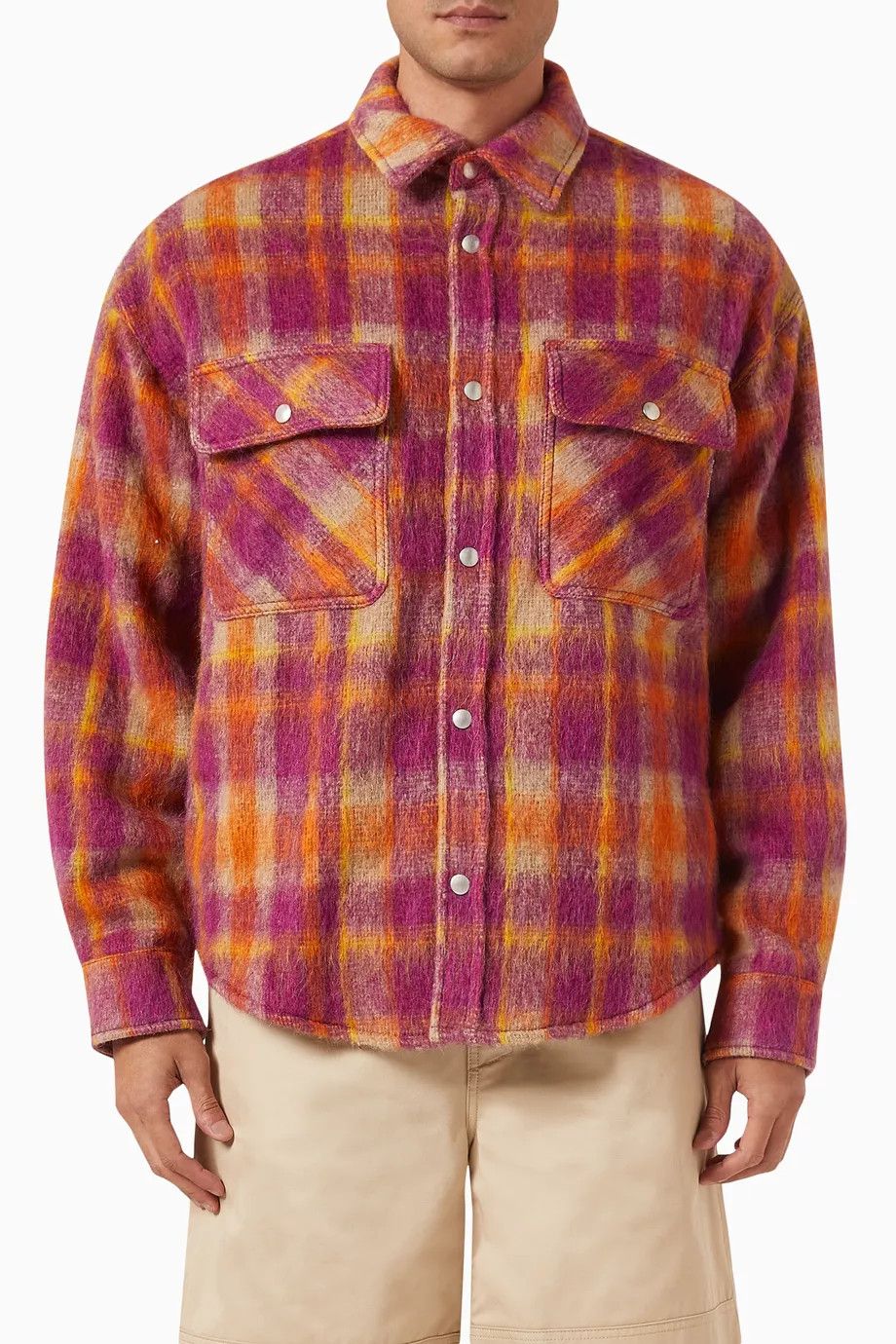 Palm Angels o1y0325 Logo Checked Shirt in Multicolor Size US S / EU 44-46 / 1 - 1 Thumbnail