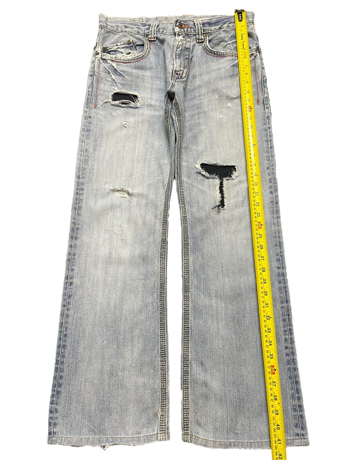Edwin Edwin XV Exclusive Buckle Light Faded Wash Baggy Wide Leg Size US 33 - 13 Thumbnail