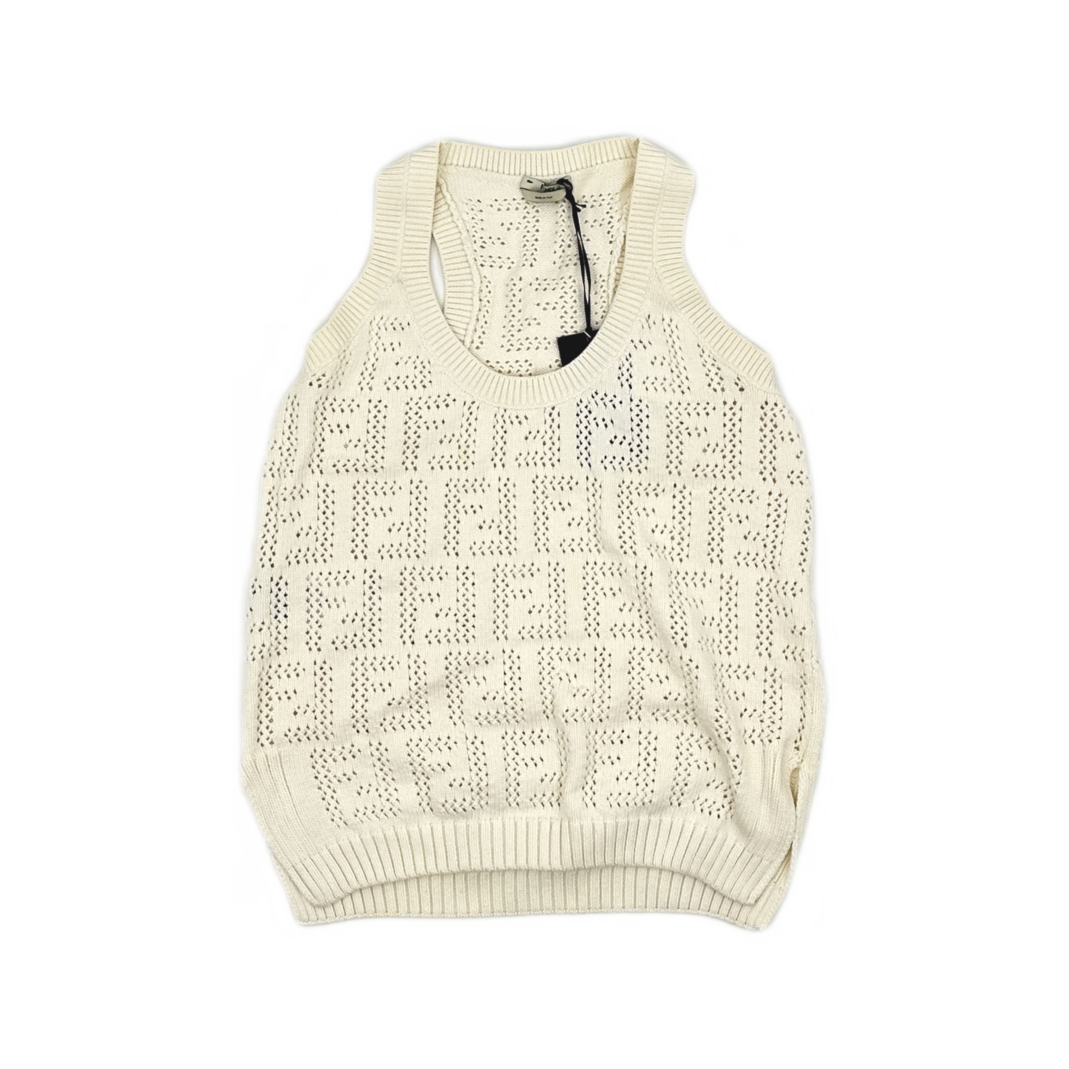 Fendi Fendi FF Logo Knit Tank Top Size 40 Size S / US 4 / IT 40 - 1 Thumbnail