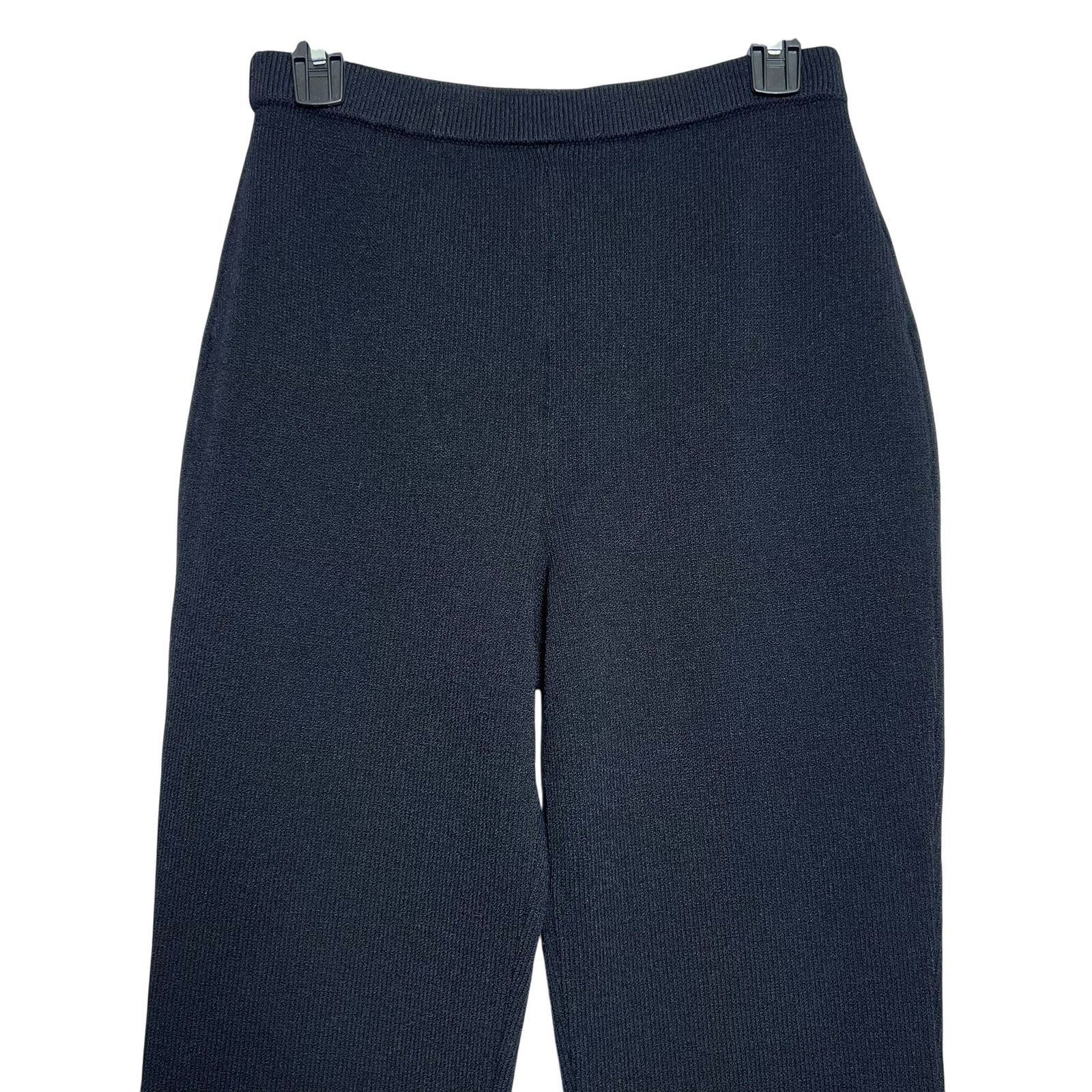 Other St John Black Knit Pants Size 8 Stretch Pull On Straight USA Size 30" / US 8 / IT 44 - 4 Thumbnail