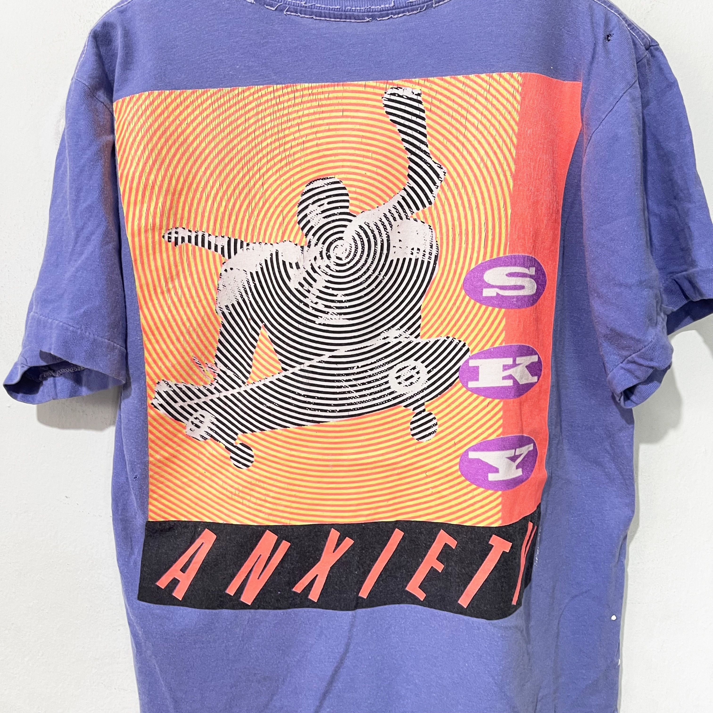 Vintage Vintage 90s Sky Anxiety Pocket Tee Size US XXS / EU 40 - 2 Thumbnail