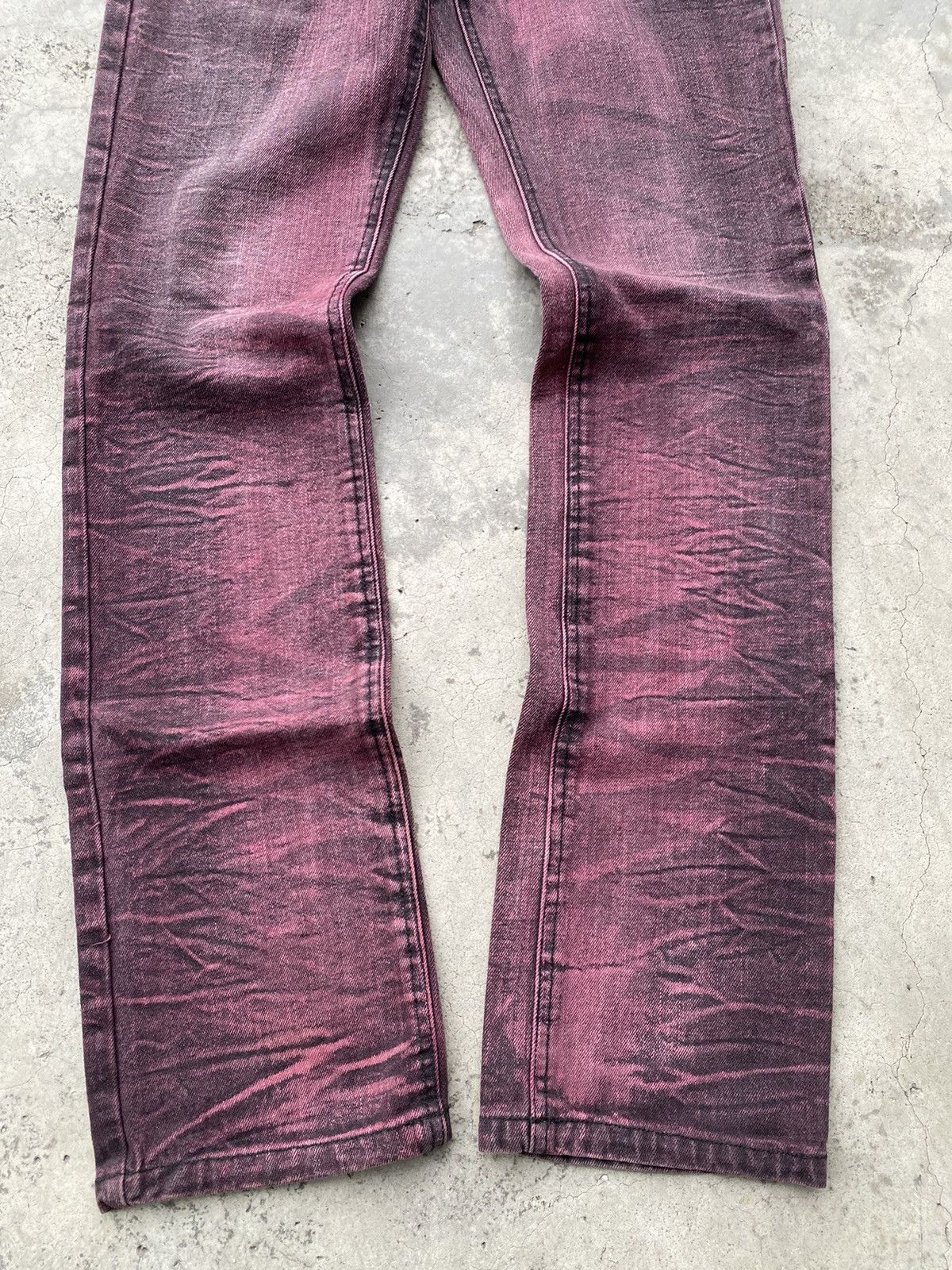 Seditionaries Lowbox Archival Seditionaries Red Wine Acid Washed Jeans Size US 32 / EU 48 - 3 Thumbnail