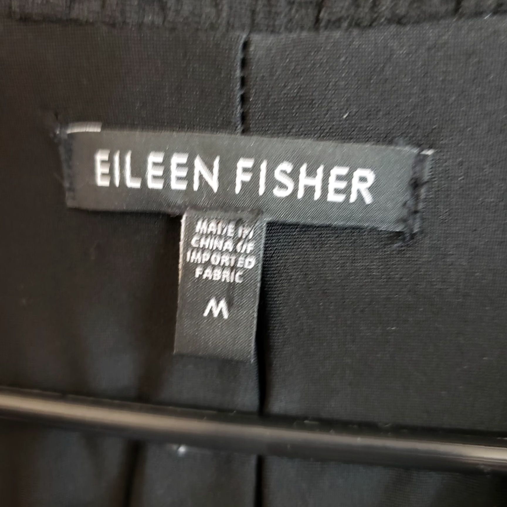 Eileen Fisher Eileen Fisher Womens Jacket M Black Button Front Textured Solid Modern Basic Jacket Mens? Size M / US 6-8 / IT 42-44 - 5 Thumbnail