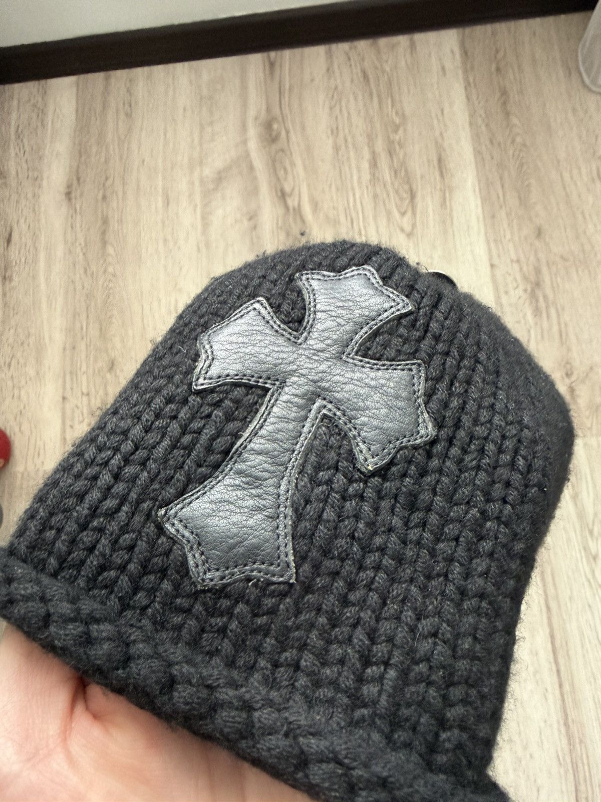 Chrome Hearts Vintage 1995 Chrome Hearts Cashmere Beanie • Silver Button Size ONE SIZE - 10 Thumbnail