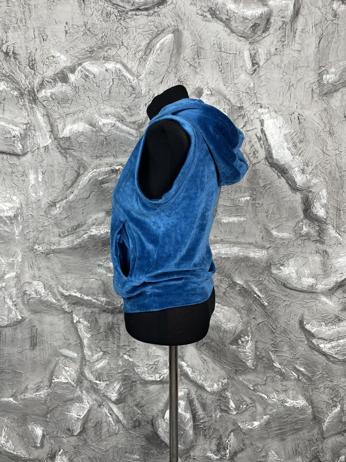 Versace Versace Rare Velour Vest Rhinestone Logo Y2K Size S / US 4 / IT 40 - 3 Thumbnail