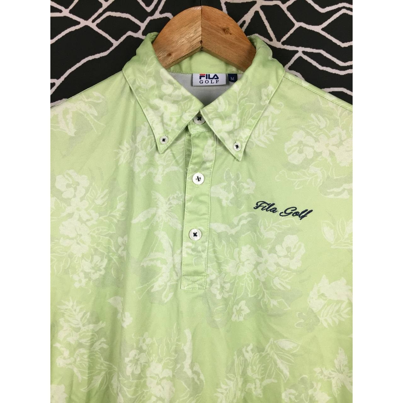 Fila × Vintage Fila Golf Everything Begins With Fun Patterned Polo Tee Size US M / EU 48-50 / 2 - 3 Thumbnail