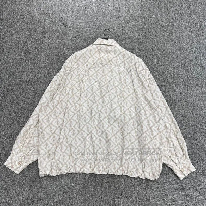 Fendi Fendi FF Print Linen Long Sleeve Shirt. Size US M / EU 48-50 / 2 - 2 Thumbnail