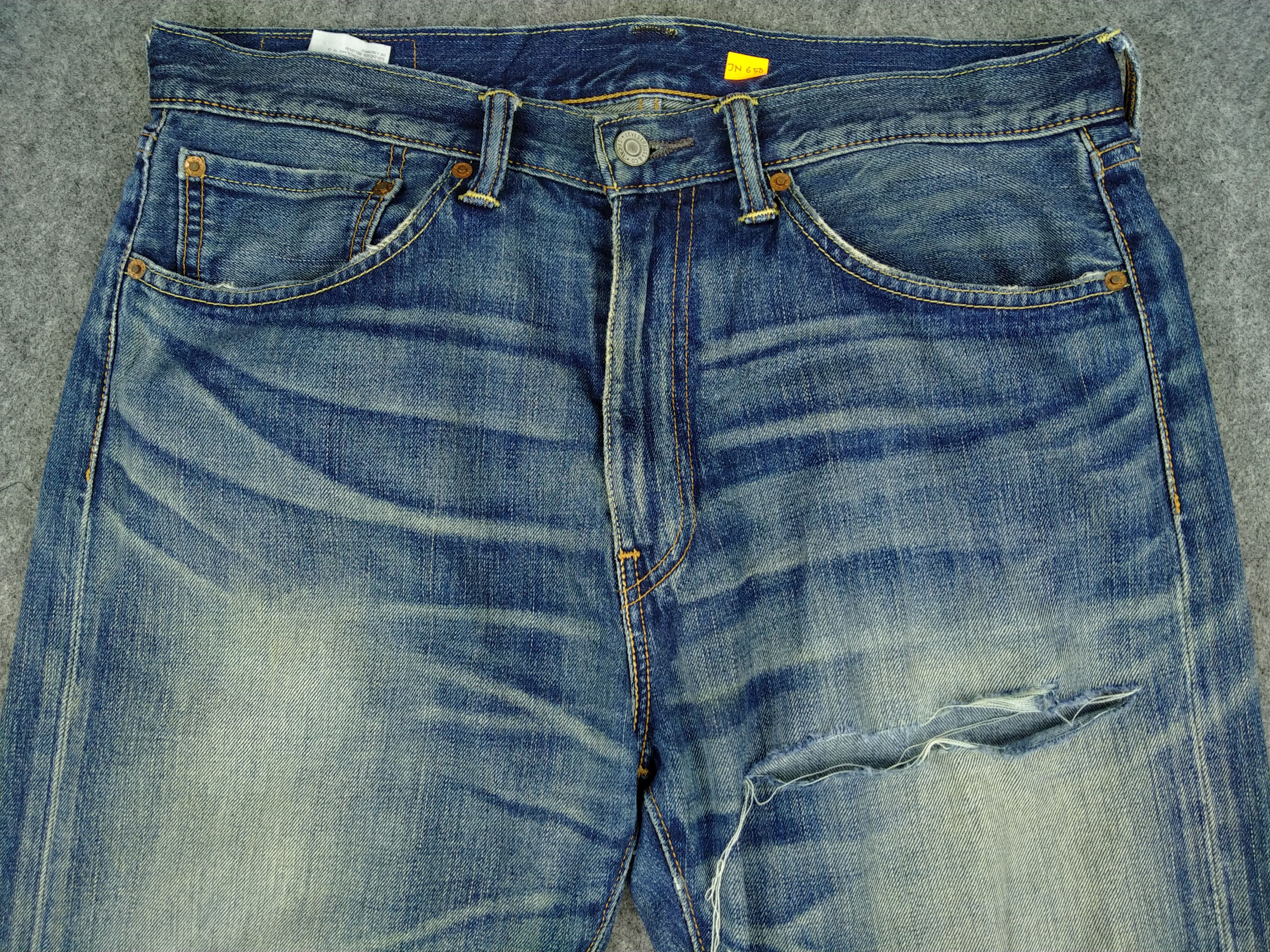 Levi's Dirty Levi's 505 Whisker Denim 34 x 30 -JN650 Size US 34 / EU 50 - 3 Thumbnail