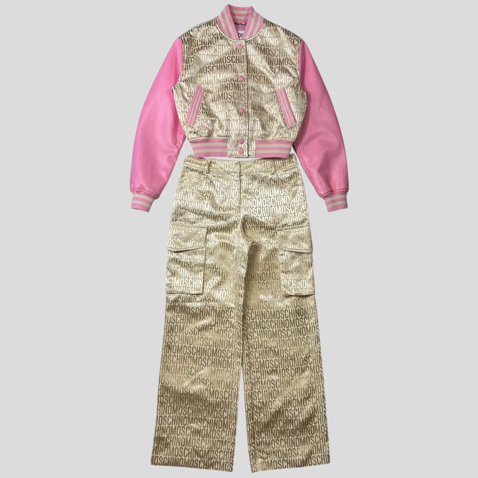 Moschino Moschino Couture 2023 Monogram Bomber Jacket + Cargo Set - 8 Size S / US 4 / IT 40 - 2 Thumbnail