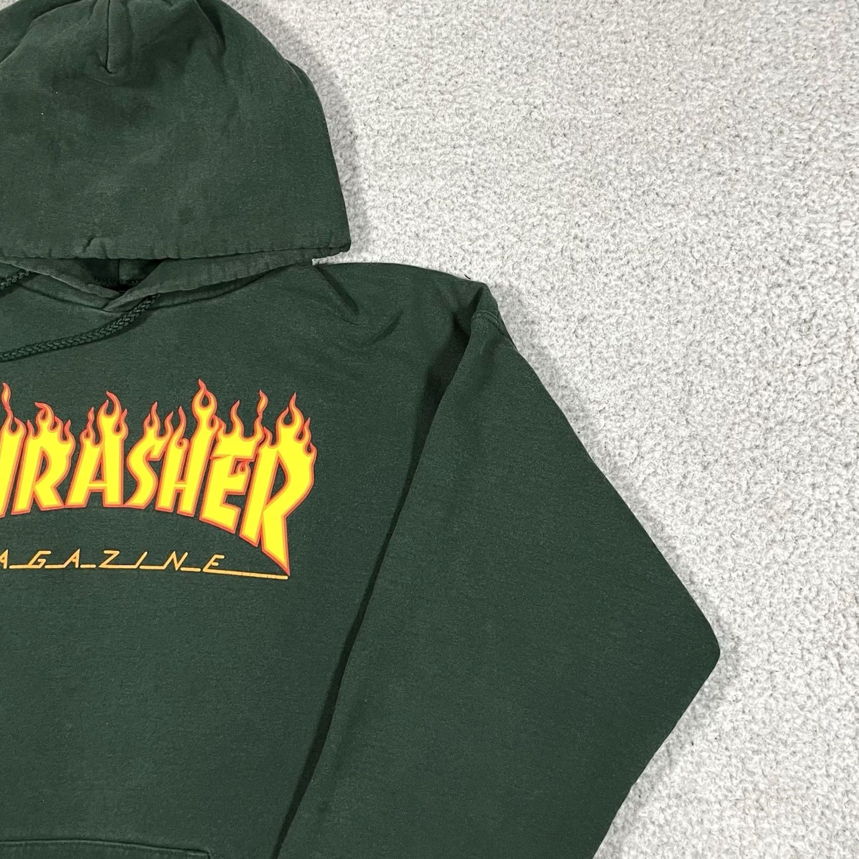 Thrasher VINTAGE Thrasher Hoodie Men M Green Sweatshirt Skateboard Grunge VTG Y2K Shirt Pullover Hooded Pockets Logo Size US M / EU 48-50 / 2 - 7 Thumbnail