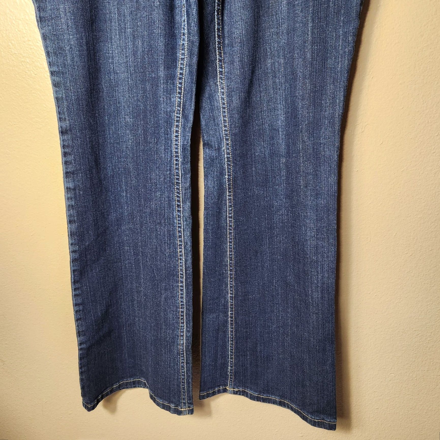 Lands' End Lands' End Jeans Bootcut Dark Wash Mid Rise 14 Women's Regular Blue Cotton Blend Denim Pants 31.5" Inseam Size 36" / US 14 / IT 50 - 3 Thumbnail