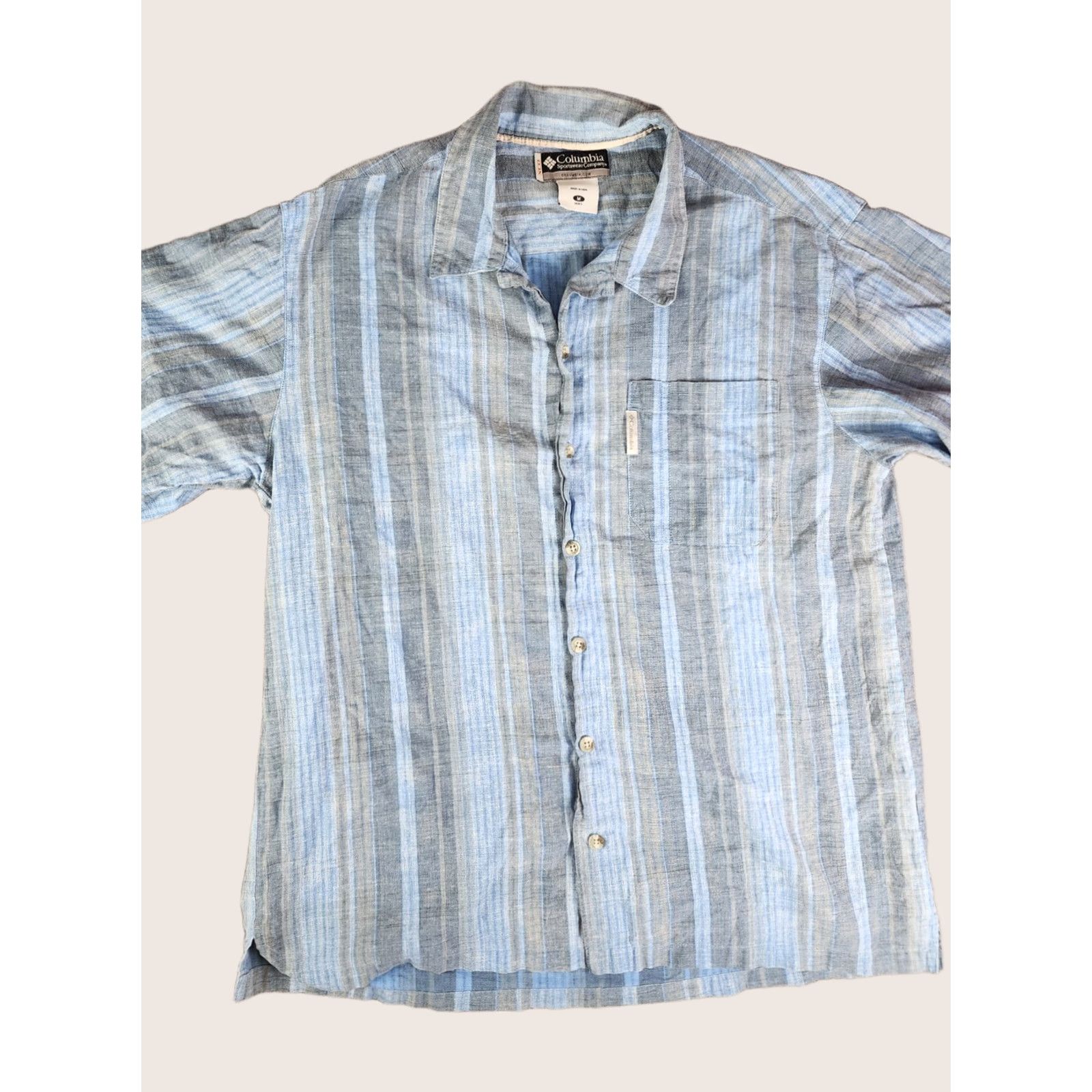 Vintage Columbia XCO Shirt Blue Short Sleeve Button-Up Shirt Mens M Casual Plaid 90s Marine Outdoor Sample: Columbia XCO Shirt Size US M / EU 48-50 / 2 - 1 Thumbnail