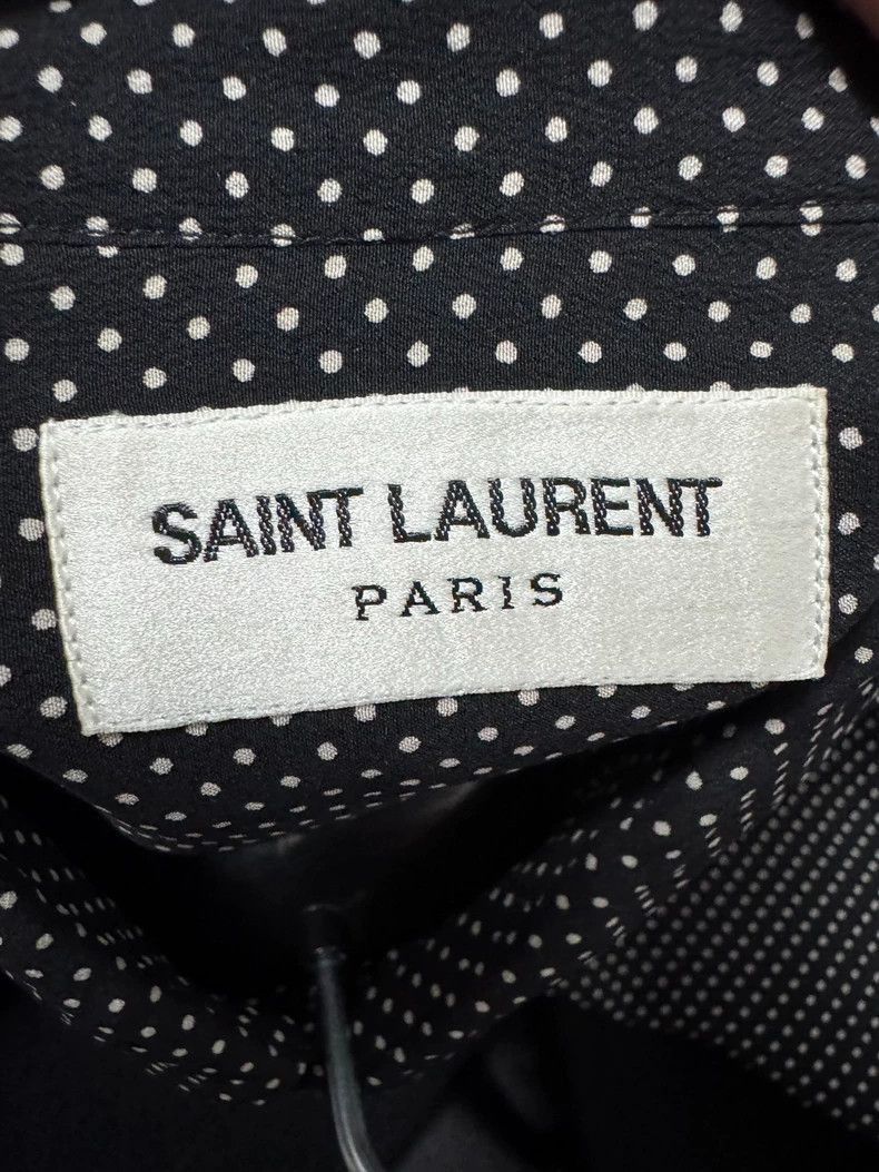 Saint Laurent Paris Saint Laurent Paris Saint Laurent Polka Dot Silk Shirt Siz Size US M / EU 48-50 / 2 - 6 Thumbnail