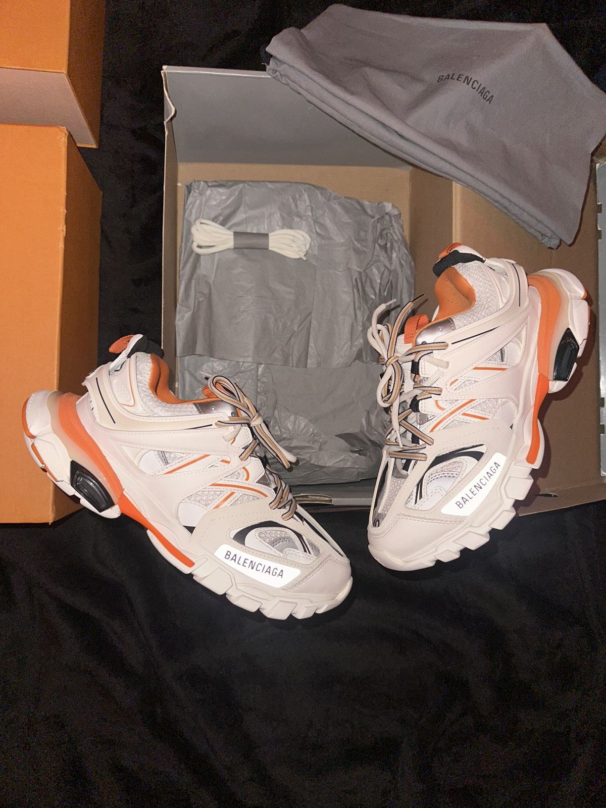 Balenciaga Balenciaga Track “White/Orange” Size US 7 / EU 40 - 3 Thumbnail