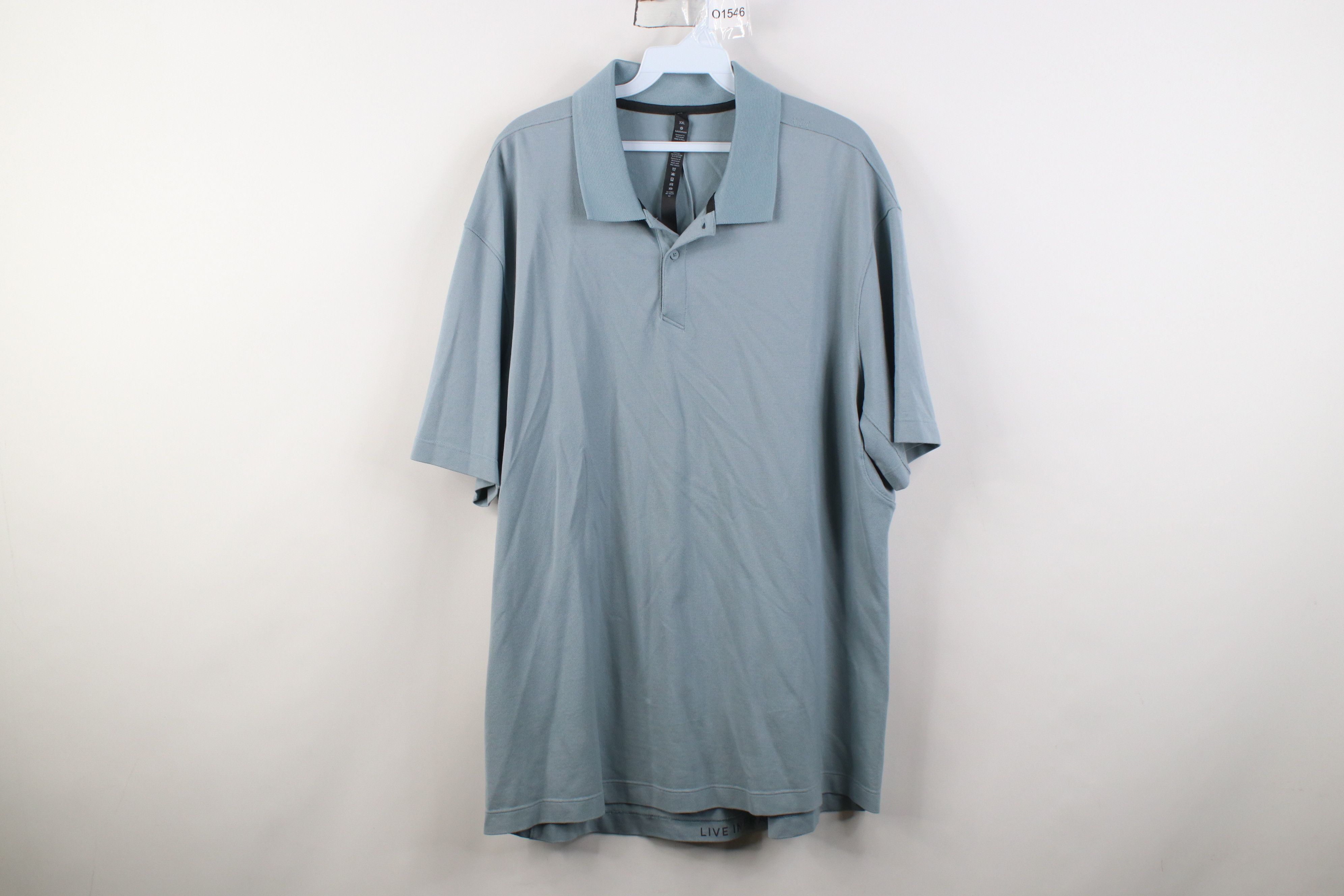 Lululemon Lululemon Short Sleeve Collared Golf Polo Shirt Blue Size US XXL / EU 58 / 5 - 1 Thumbnail