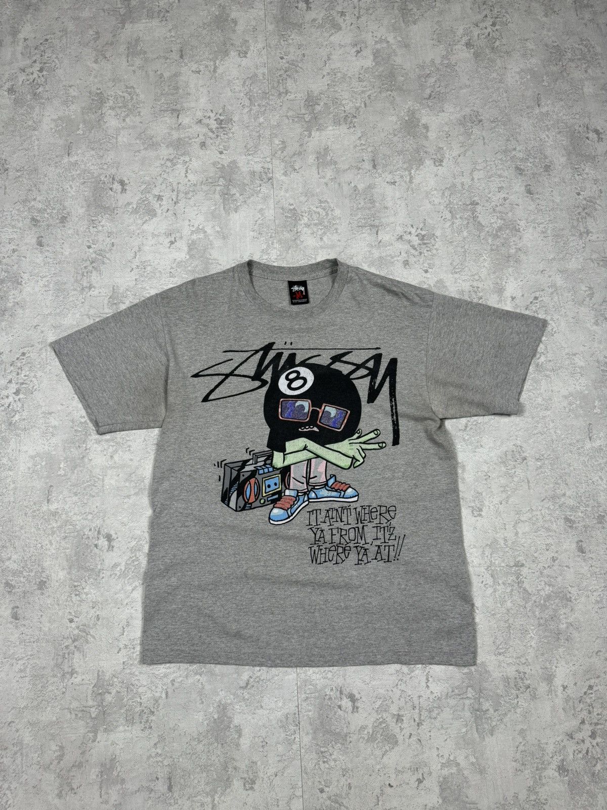 Stussy Vintage Stussy 8 Ball Rap Hip Hop T-Shirt Streetwear Y2K Size US M / EU 48-50 / 2 - 1 Thumbnail