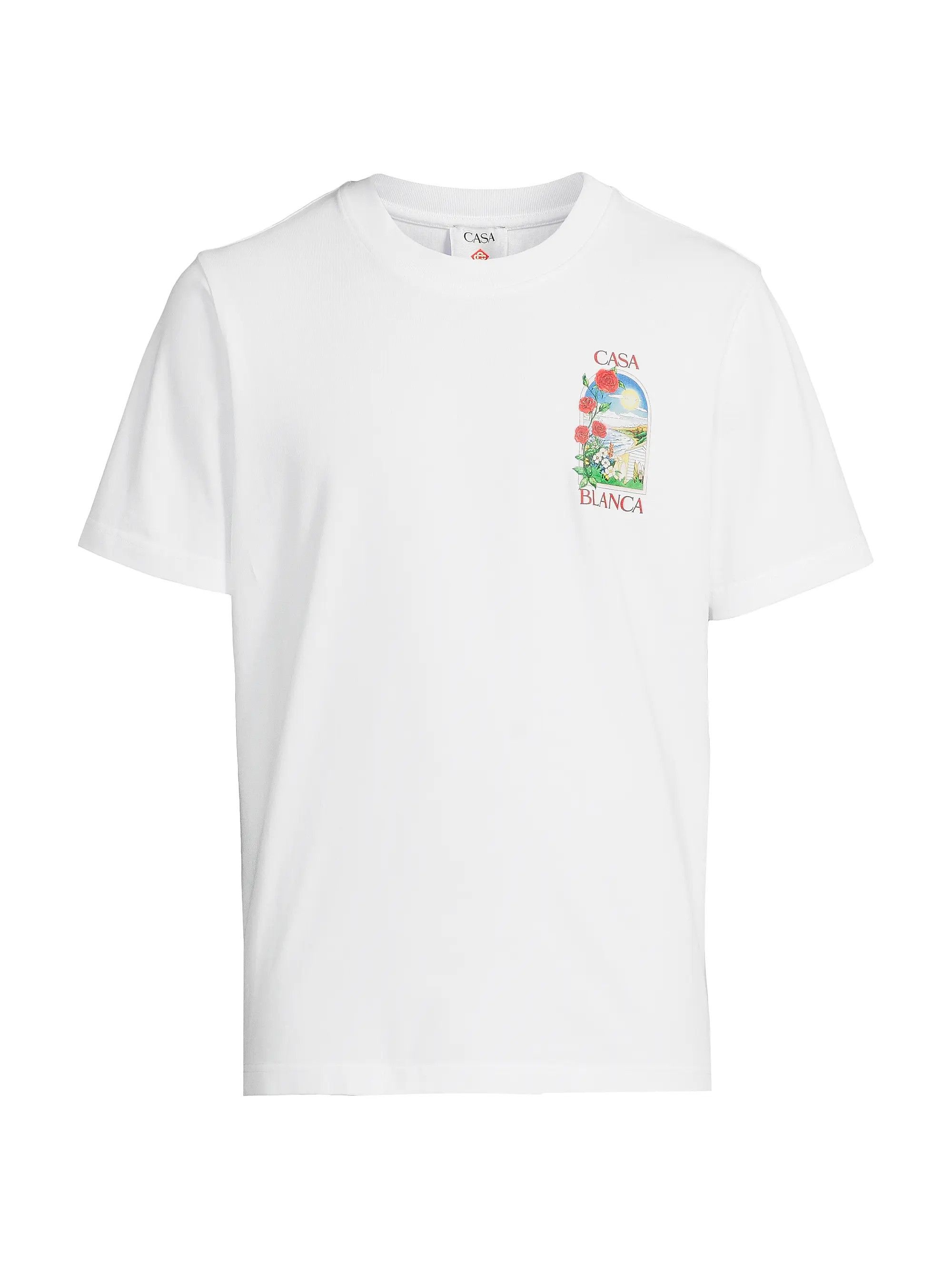 Casablanca os11x0725 LA Days Printed Crewneck T-Shirt in White Size US M / EU 48-50 / 2 - 1 Thumbnail