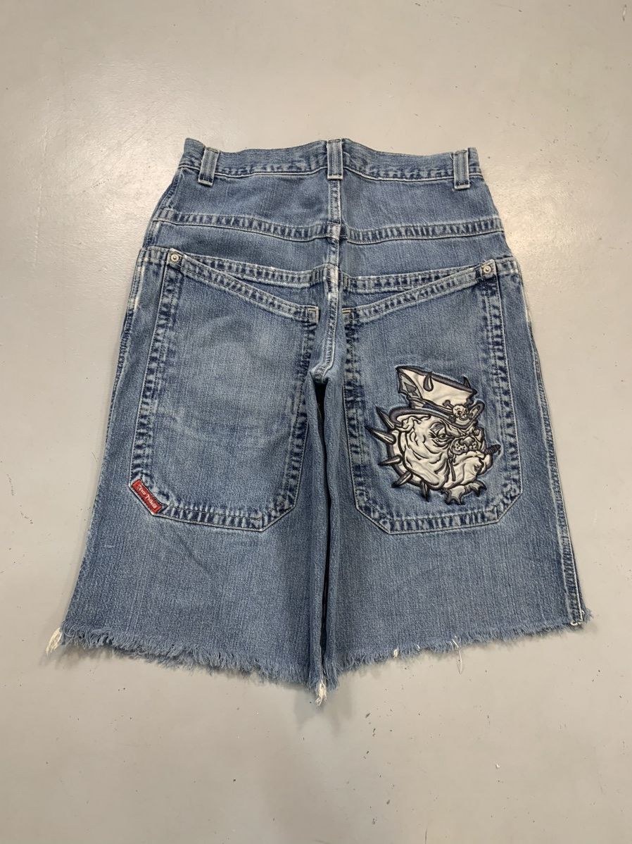 Vintage Jnco pitbull print denim short