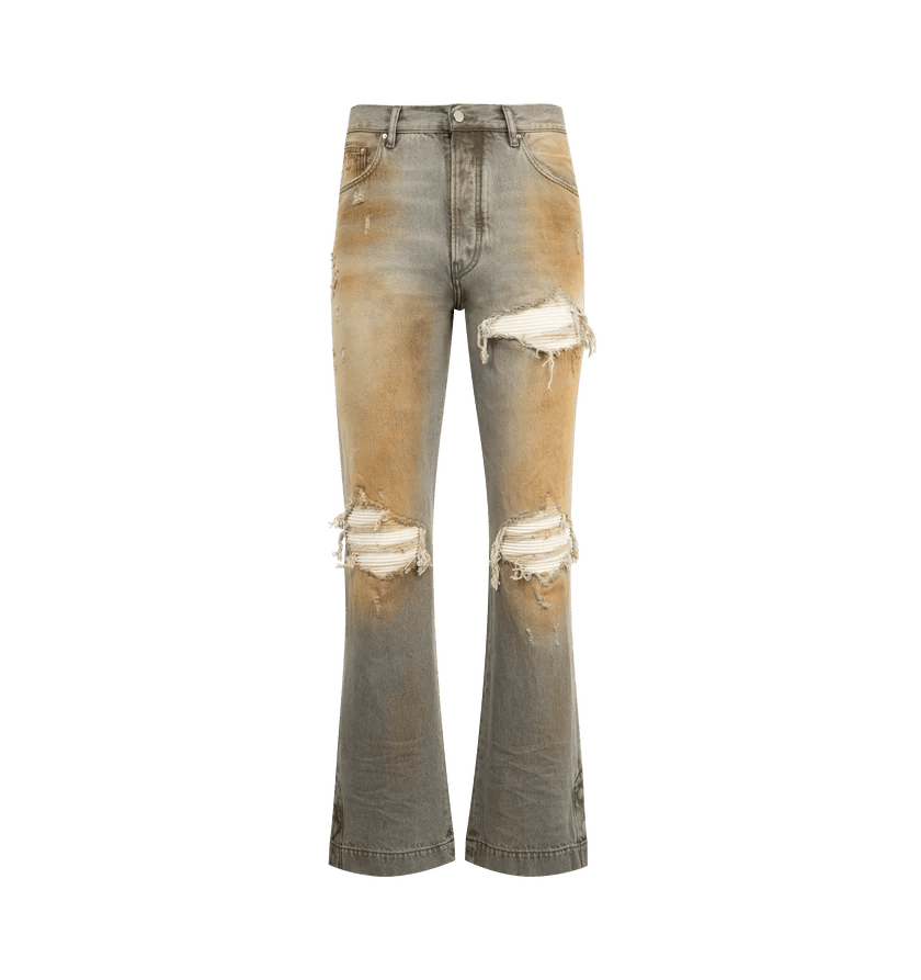 Amiri o1h1sh10526 Mx1 Straight Flare Jean Size US 30 / EU 46 - 1 Thumbnail