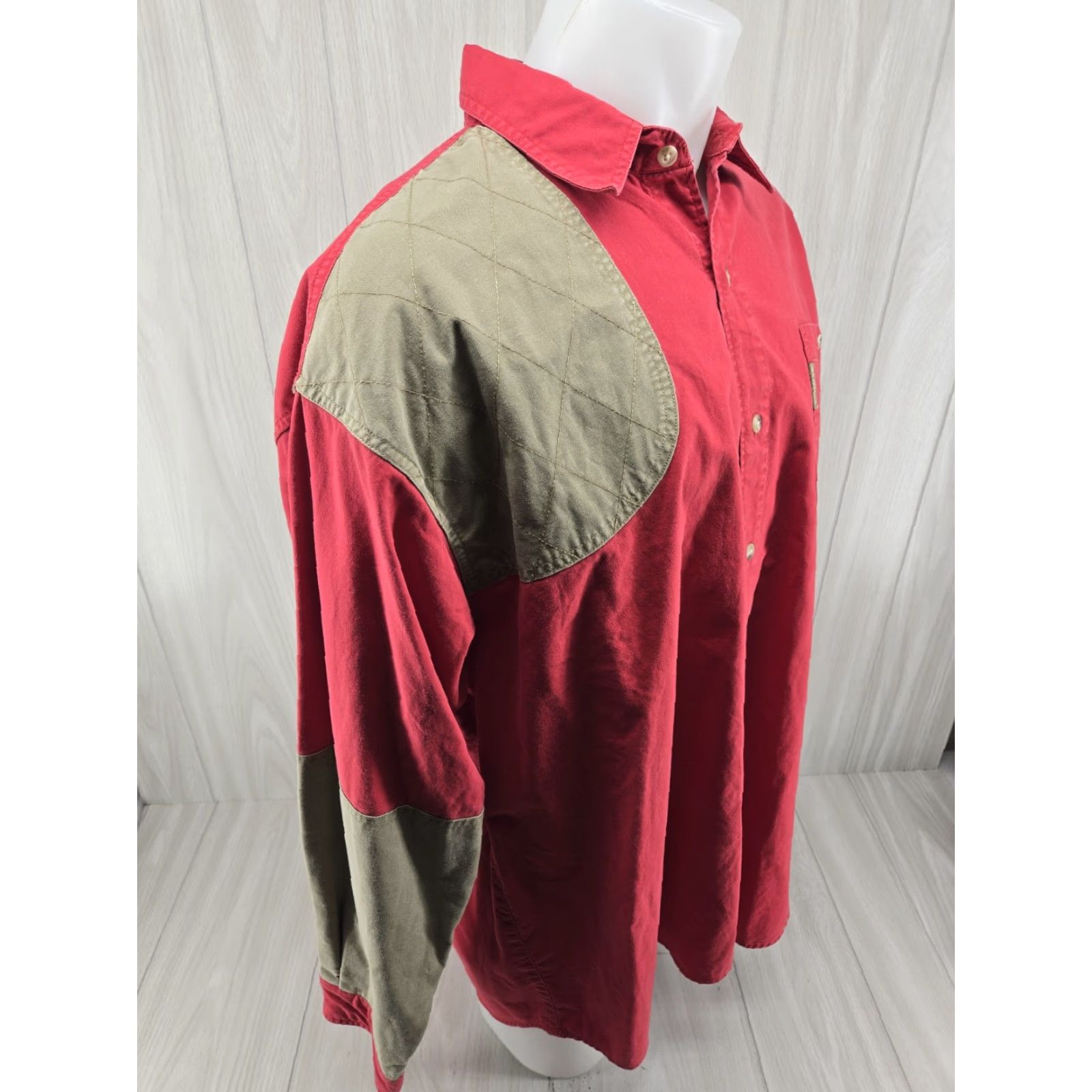Vintage Columbia Shooting Shirt Adult 2XL Red Beige Cotton Nature Hunting Outdoors Shirt Mens 2XL Button-Up Twill Long Sleeve Casual Workwear Outdoor Vintage Size US XXL / EU 58 / 5 - 7 Thumbnail